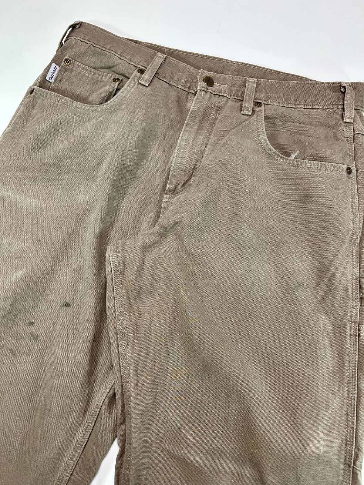 Vintage Carhartt Loose Fit Canvas Workwear Carpenter Pants Size 34
