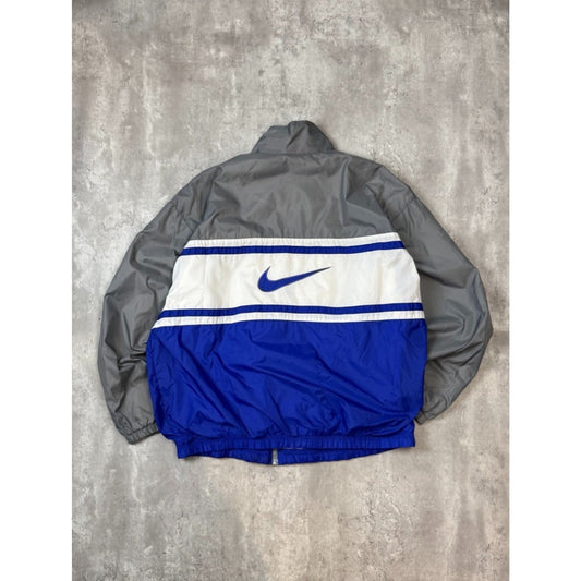 Vintage 90s Nike Embroidered Swoosh Full Zip Nylon Windbreaker Jacket Size 2XL