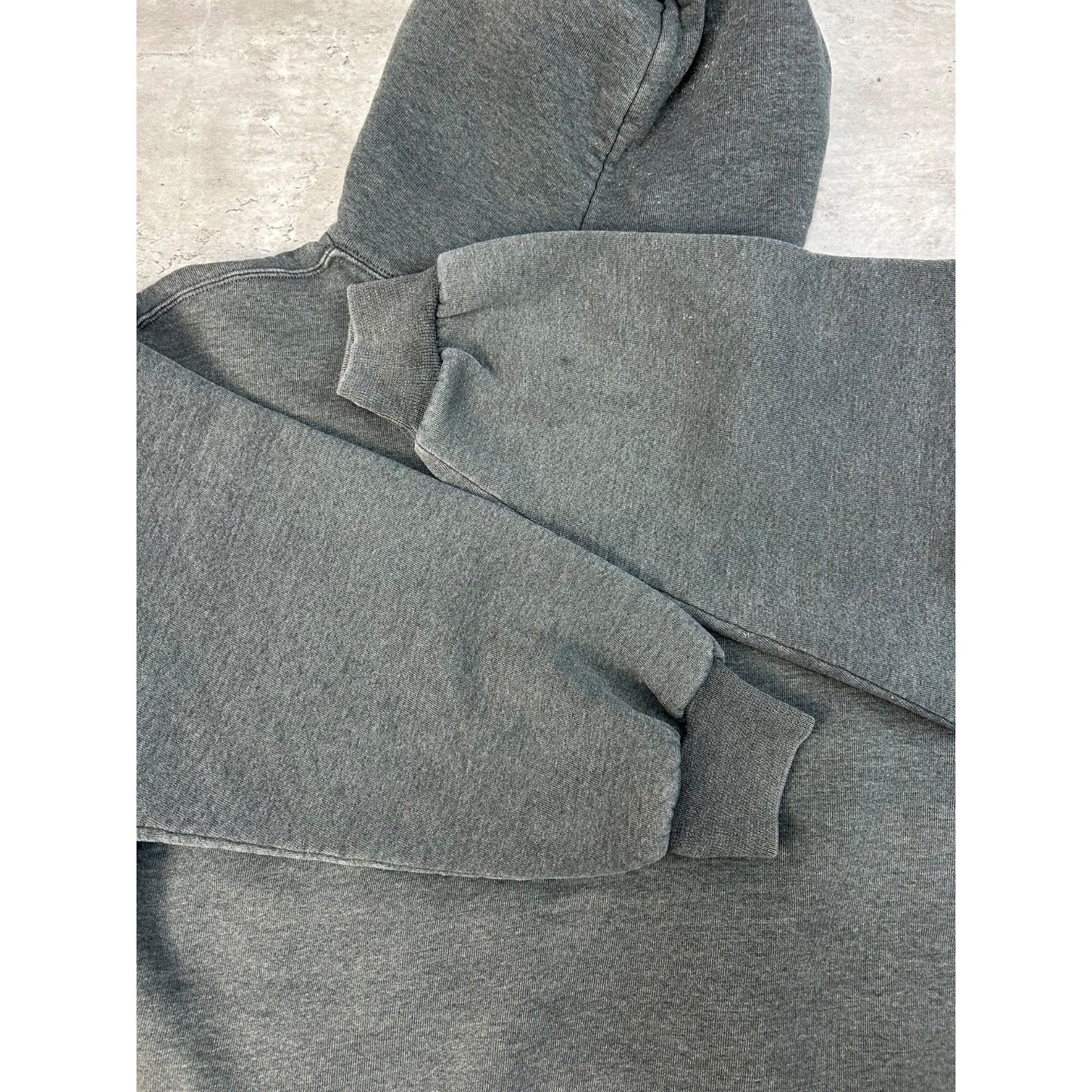 Vintage Russell Athletics Blank Pullover Charcoal Gray Hooded Sweatshirt Large