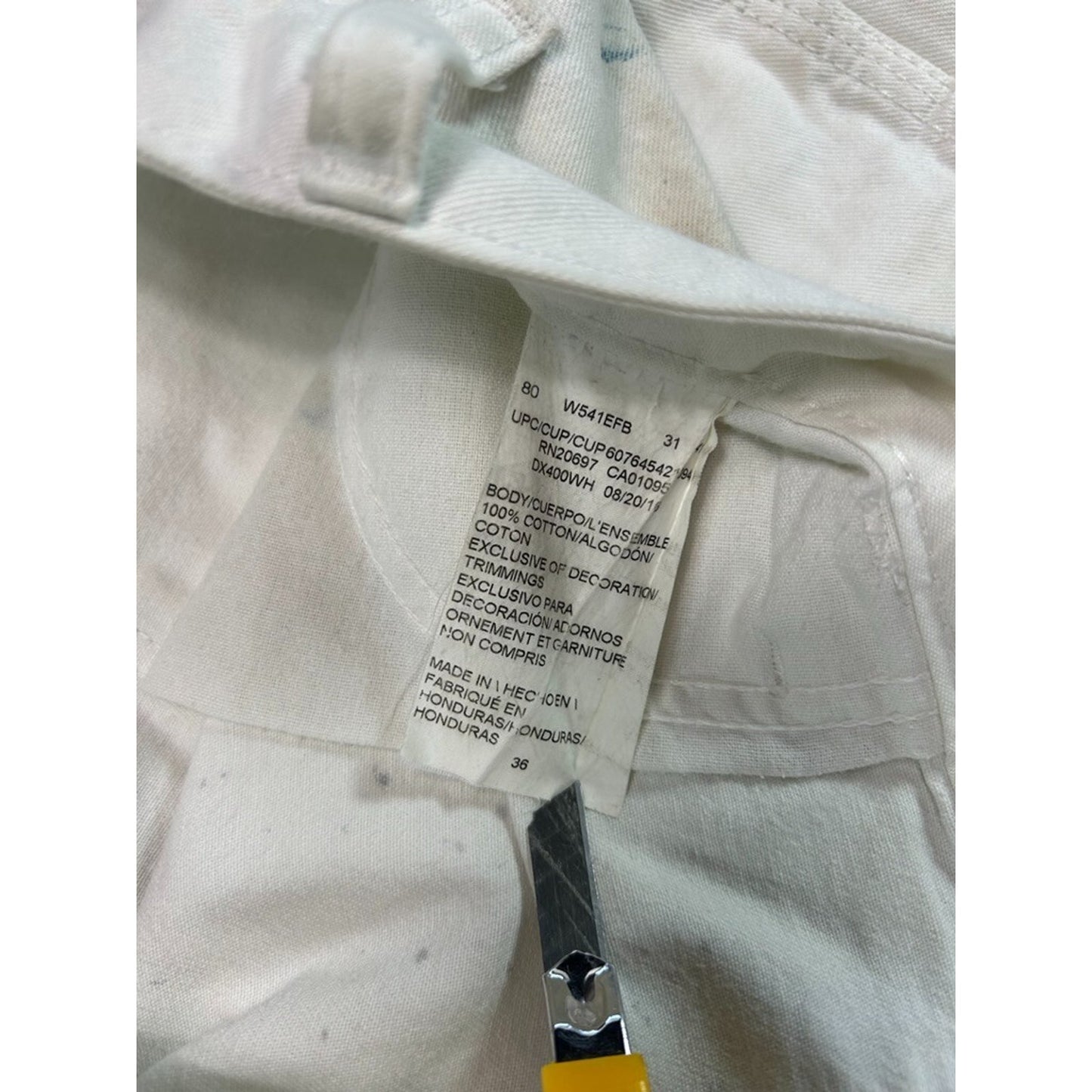 Vintage Dickies Canvas Workwear Painter Shorts Size 36 White