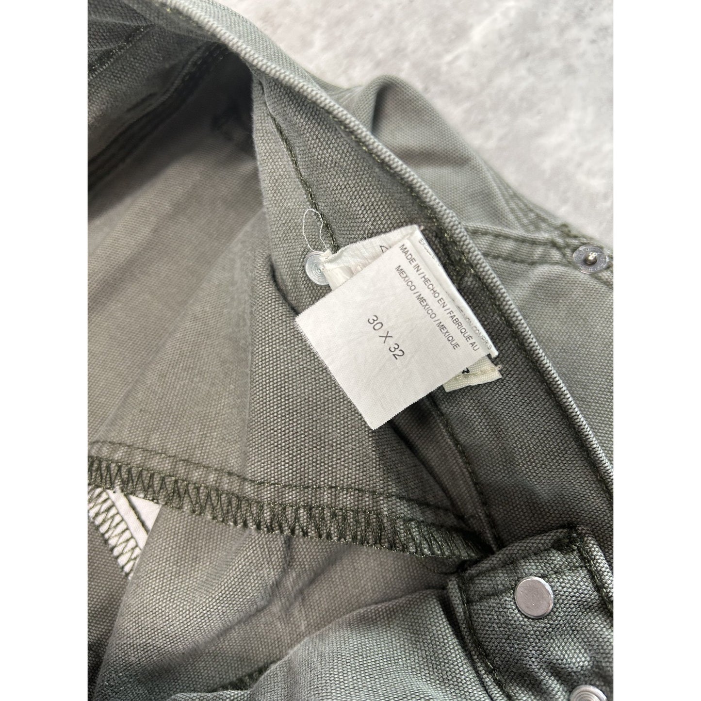 Dickies Flex Canvas Workwear Carpenter Pants Size 32 Green