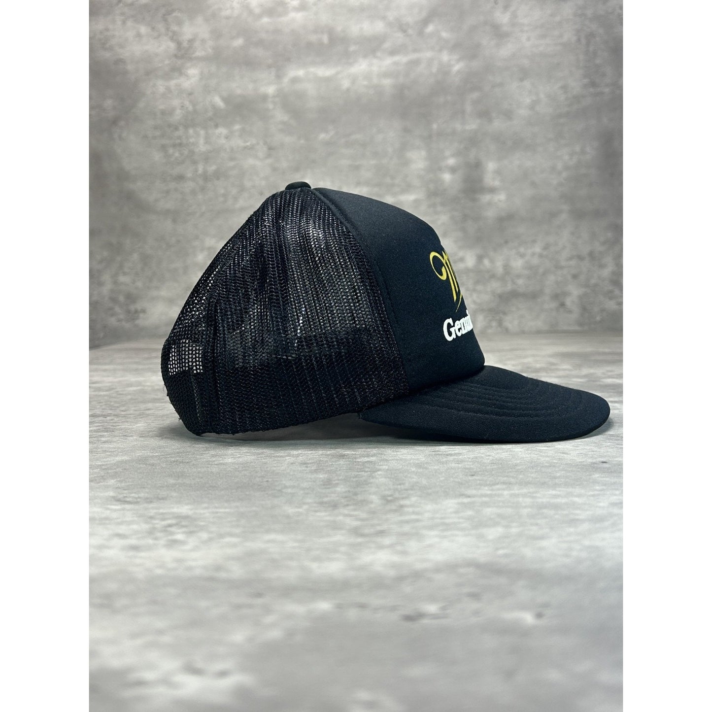 Vintage 90s Miller Genuine Draft Beer Promo Trucker Snapback Hat OSFA Black