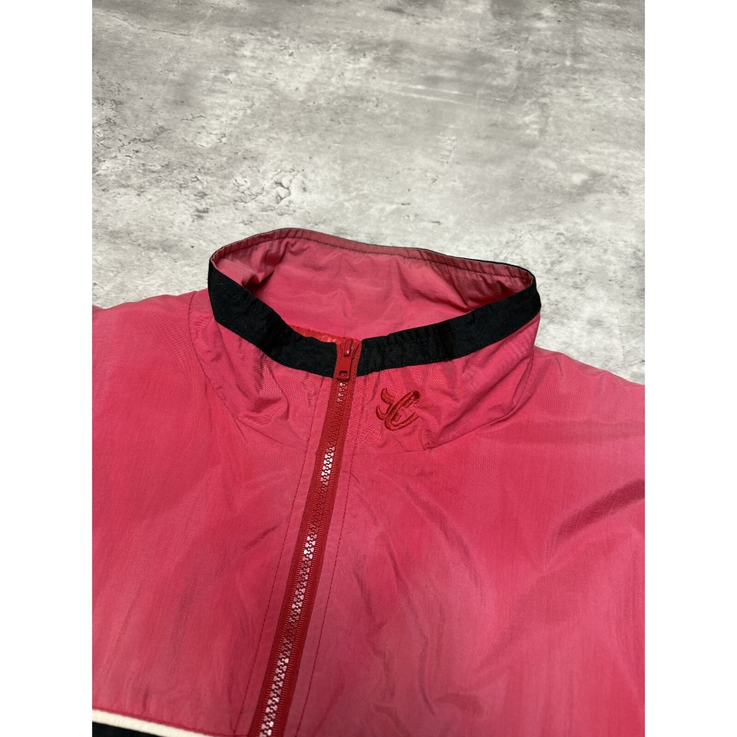 Bill Elliot #9 Nascar Two Tone Full Zip Nylon Racing Jacket Size Large Red
