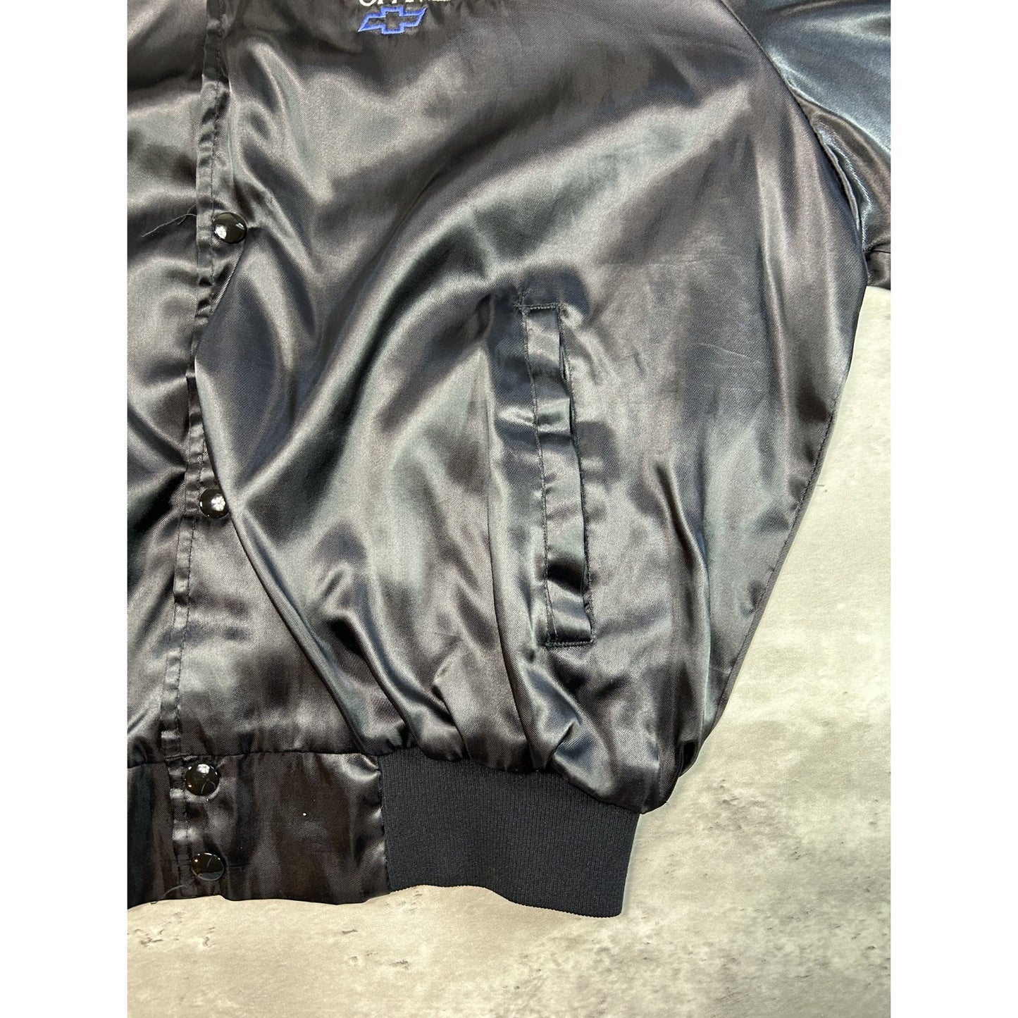 Vintage 80s/90s Chevrolet Heartbeat Of America Satin Bomber Jacket Size XL
