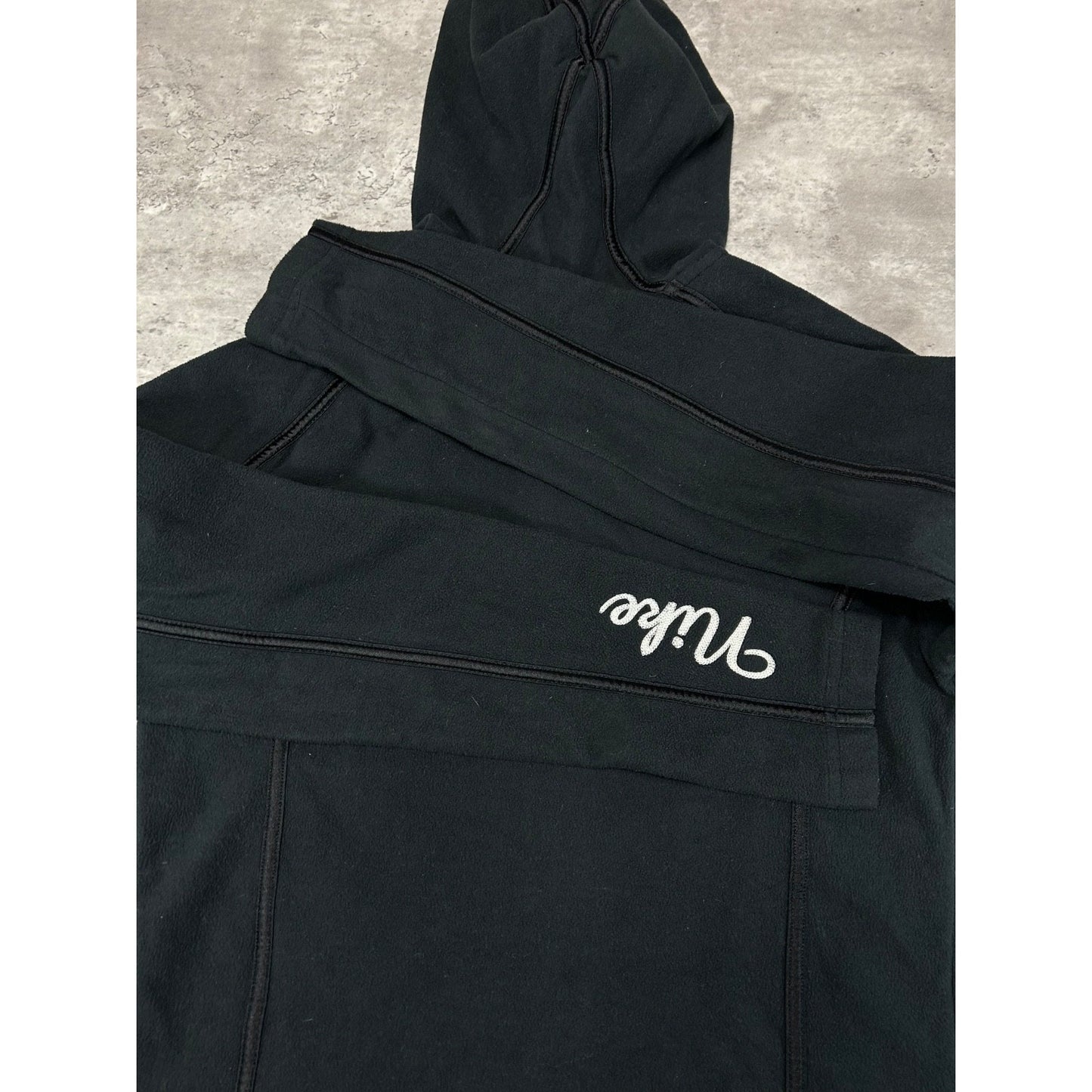 Vintage 2000s Youth Nike Embroidered Swoosh Full Zip Hooded Sweatshirt Size Med