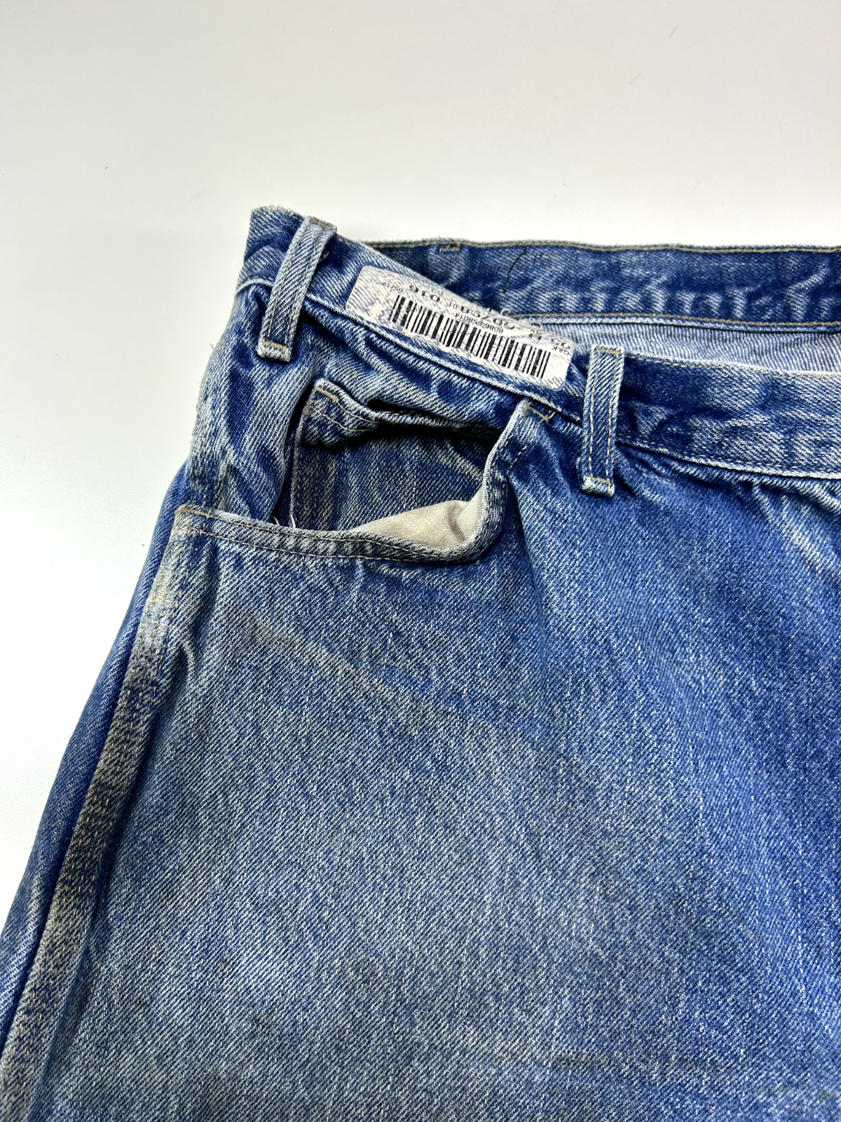 Vintage Dickies Medium Wash Denim Work Wear Carpenter Pants Size 38W Blue