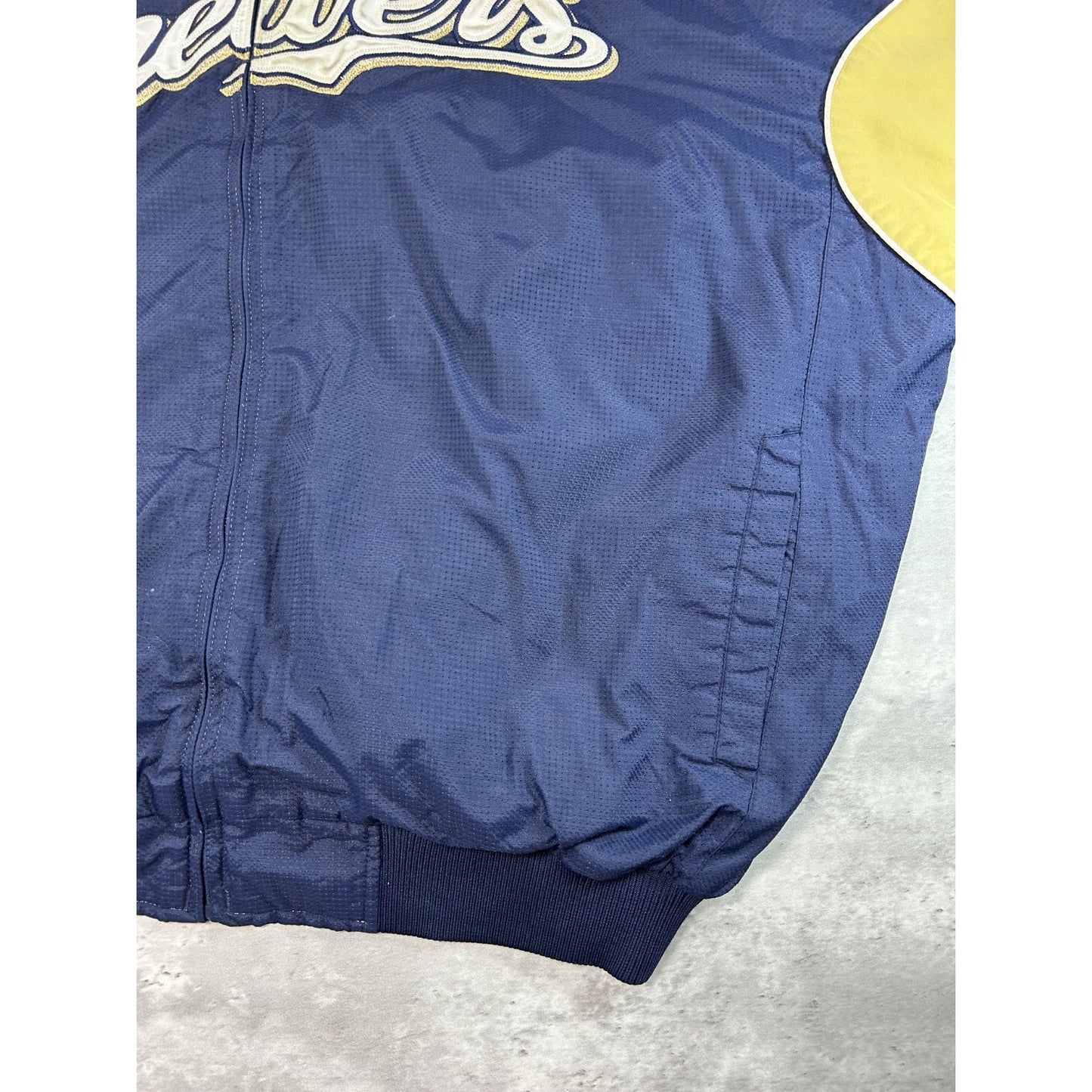 Vintage Milwaukee Brewers MLB Embroidered Logo Full Zip Jacket Size 2XL