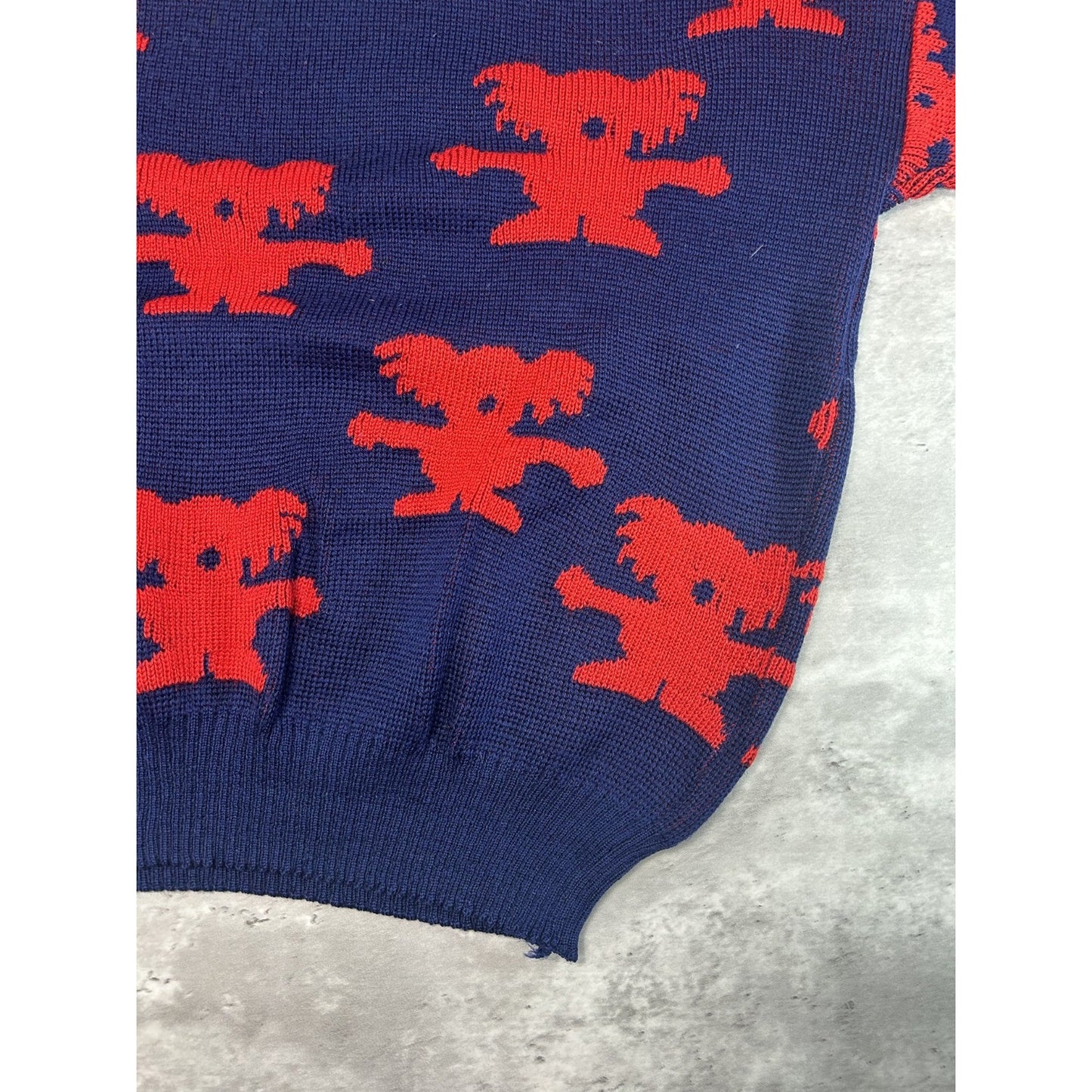 Vintage 90s Everything Australian Koala All Over Print Knit Sweater Size Large