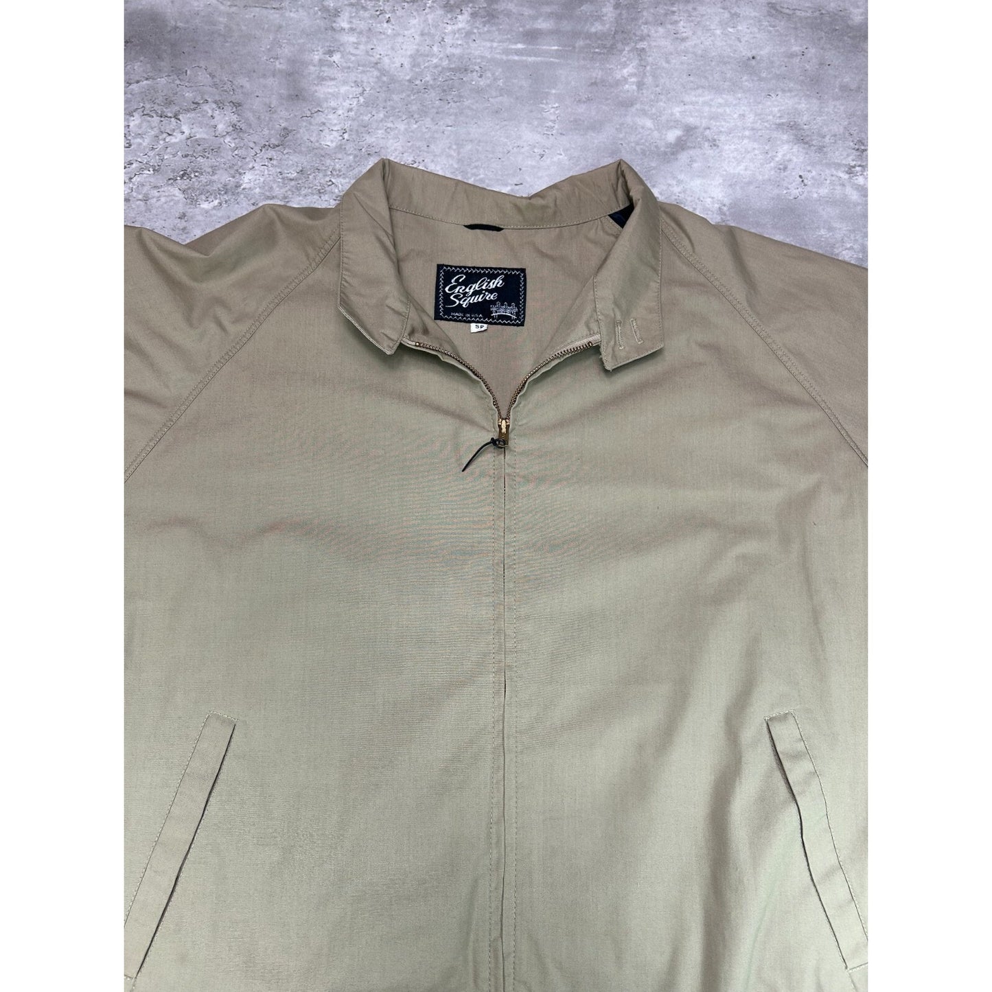 Vintage 1970s English Squire Harrington Ricky Jacket Size 58 XXL Beige