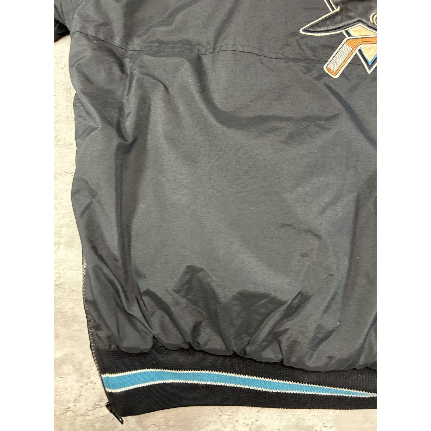 Vintage 80s/90s San Jose Sharks NHL Starter Insulated Full Zip Jacket Size XL