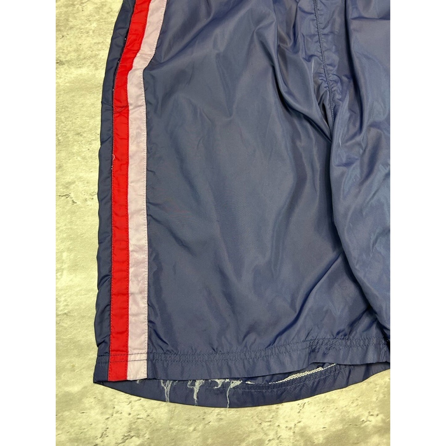 Vintage 90s Polo Ralph Lauren Embroidered Spellout Nylon Shorts Size Large Blue