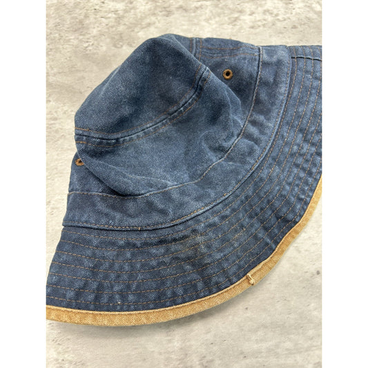 Vintage Rain Forest Cafe Dark Wash Denim Bucket Hat OSFA Blue