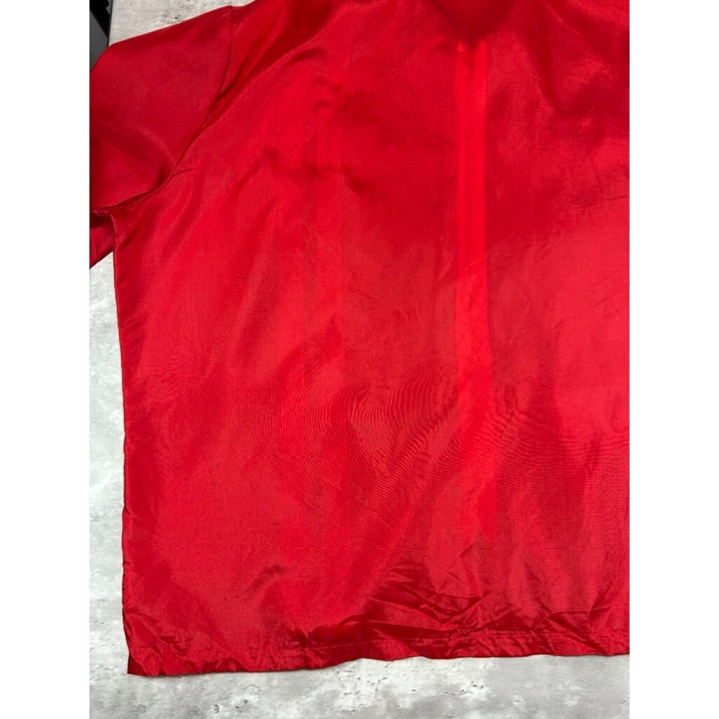 Vintage 1960s Union Pacific Railway Nylon Full Zip Work Jacket Size XL Red