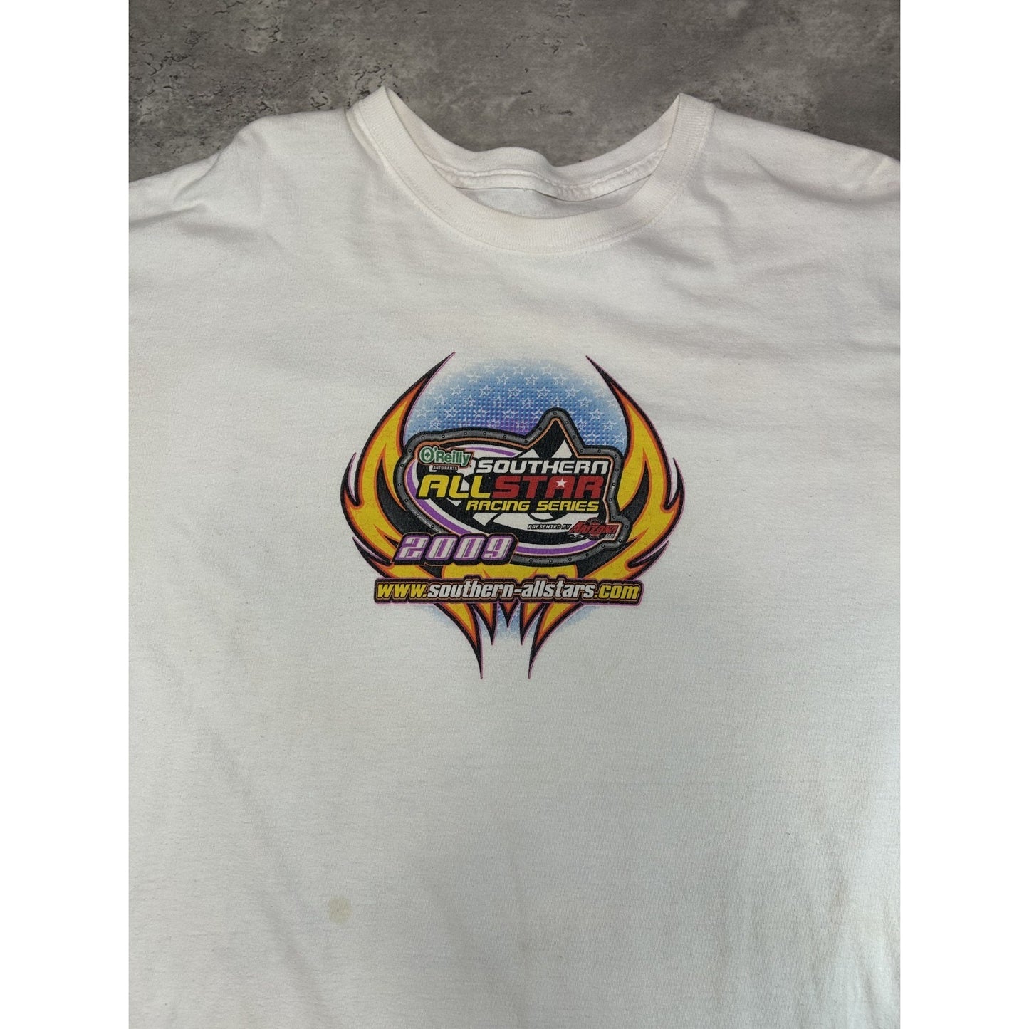 Southern All Star Racing Series Race Graphic T-Shirt Size 2XL White