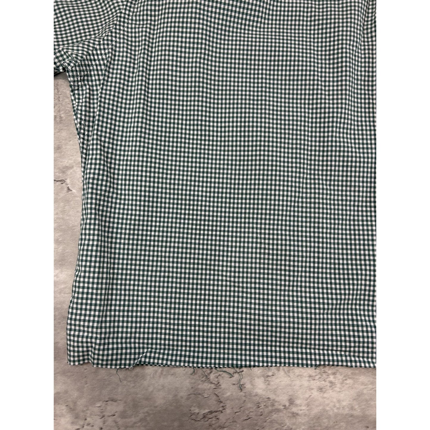 Vintage 90s L.L. Bean Plaid Short Sleeve Reworked Cropped Button Up Shirt Sz XL