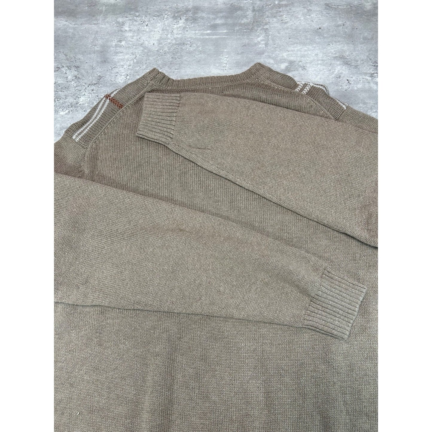 Vintage Dockers Plaid Print Pullover Ribbed Knit Sweater Size XL