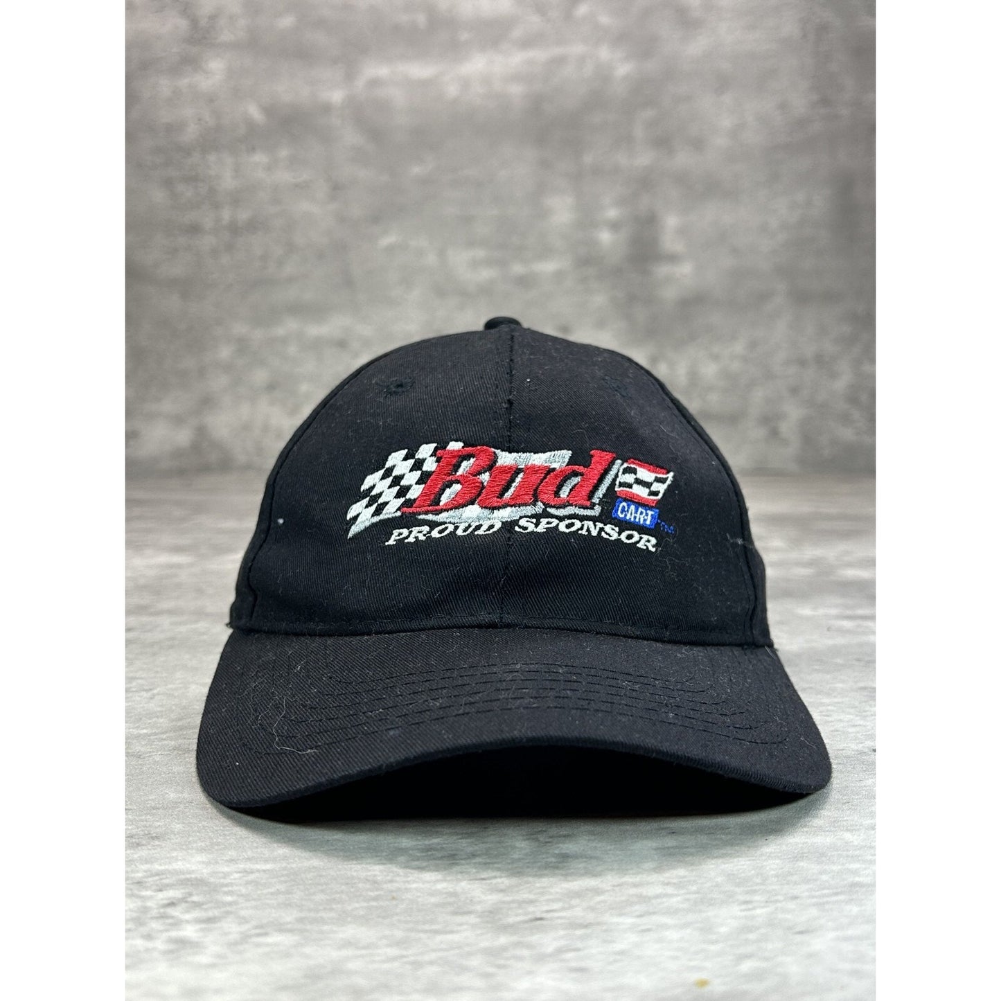 Vintage 2000s Budweiser Racing Nascar Embroidered Spellout Strapback Hat OSFA