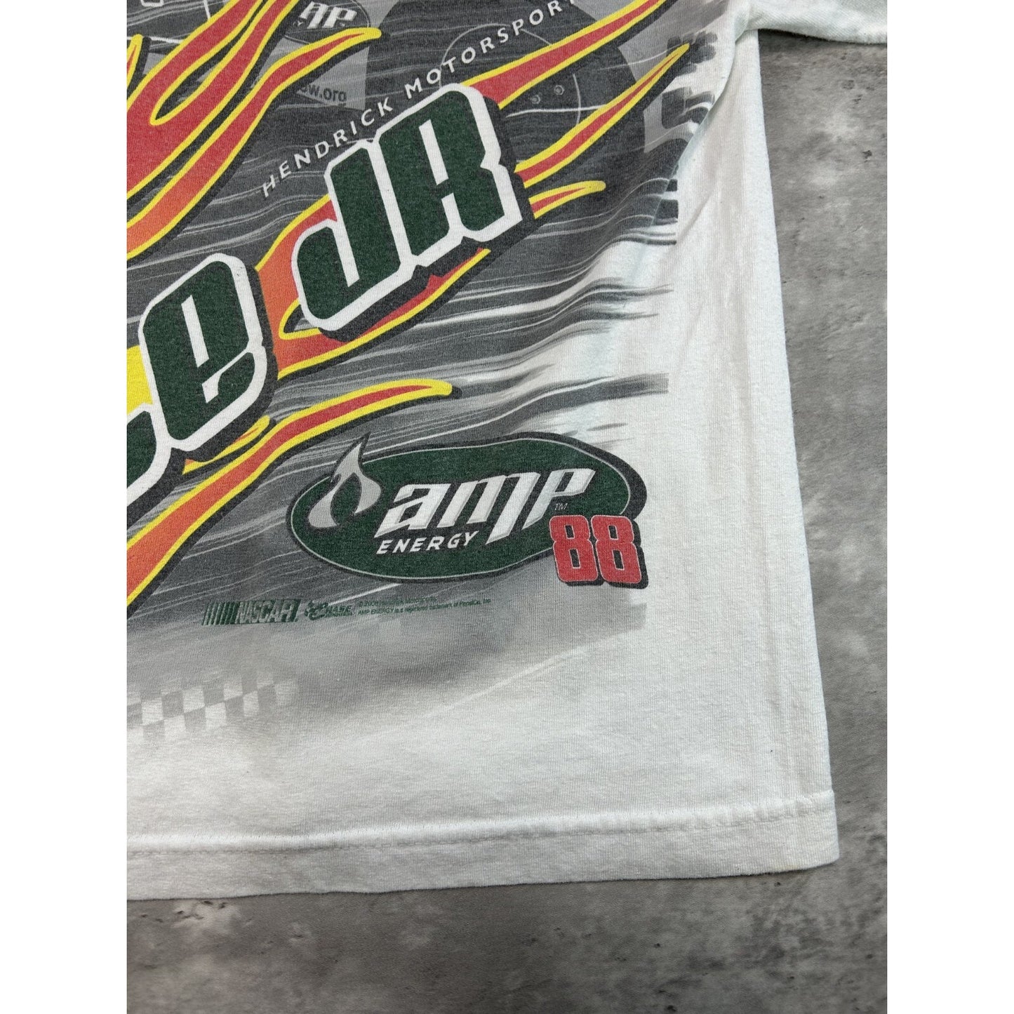 VTG Dale Earnhardt Jr Amp Racing Nascar All Over Print T-Shirt Sz YOUTH Medium