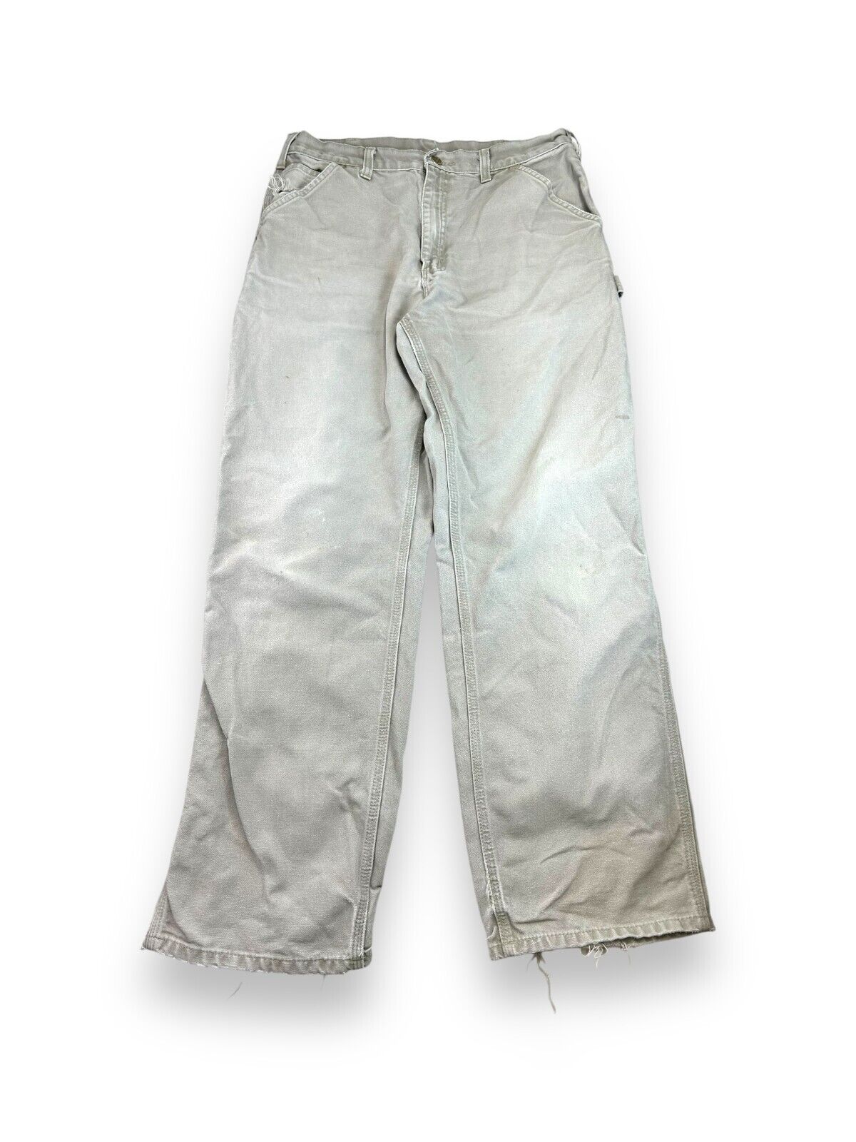 Vintage Carhartt Dungaree Fit Canvas Workwear Carpenter Pants Size 33W B11 DES