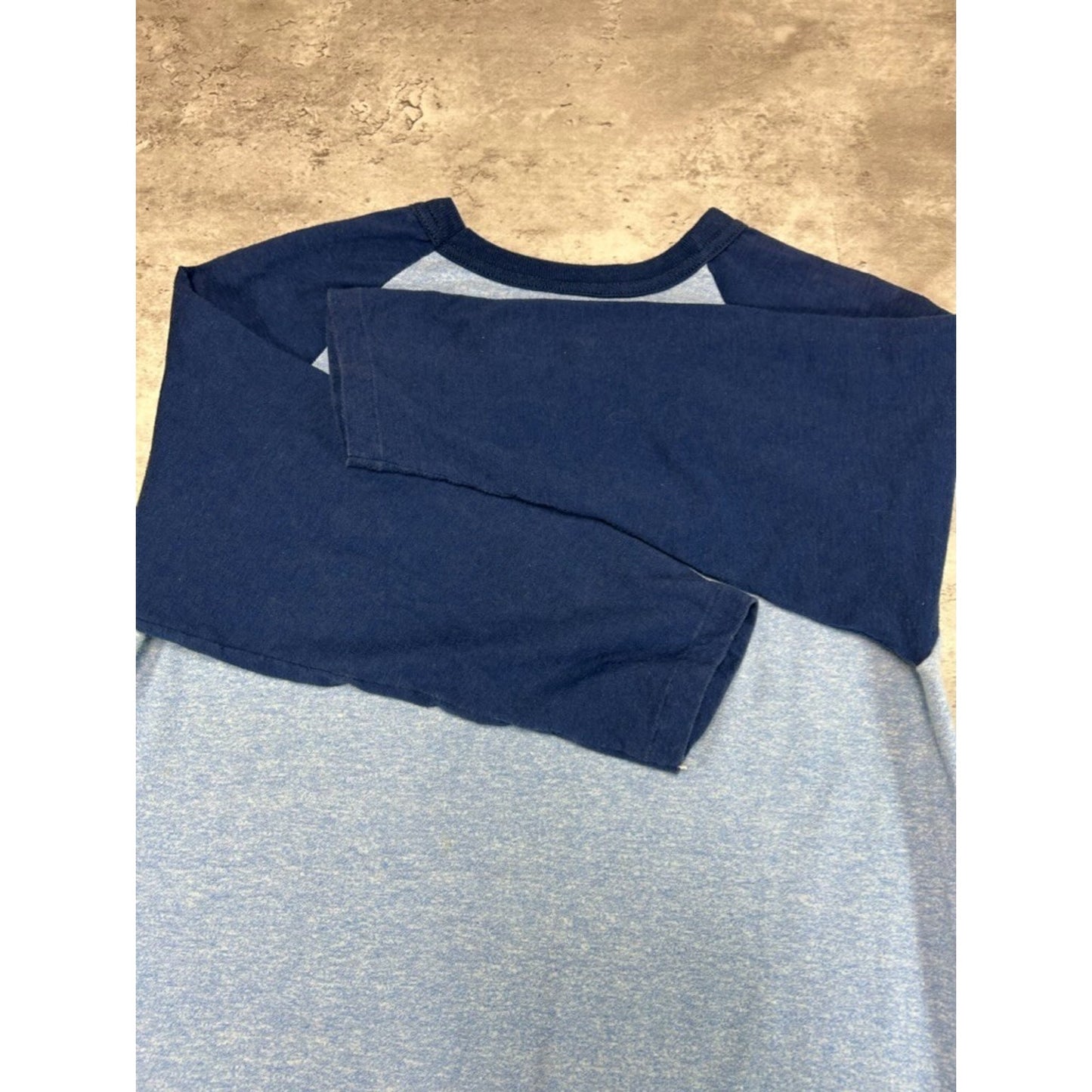 Vintage 1970s Thanks A Million NGH Graphic Spellout Raglan T-Shirt Size Medium