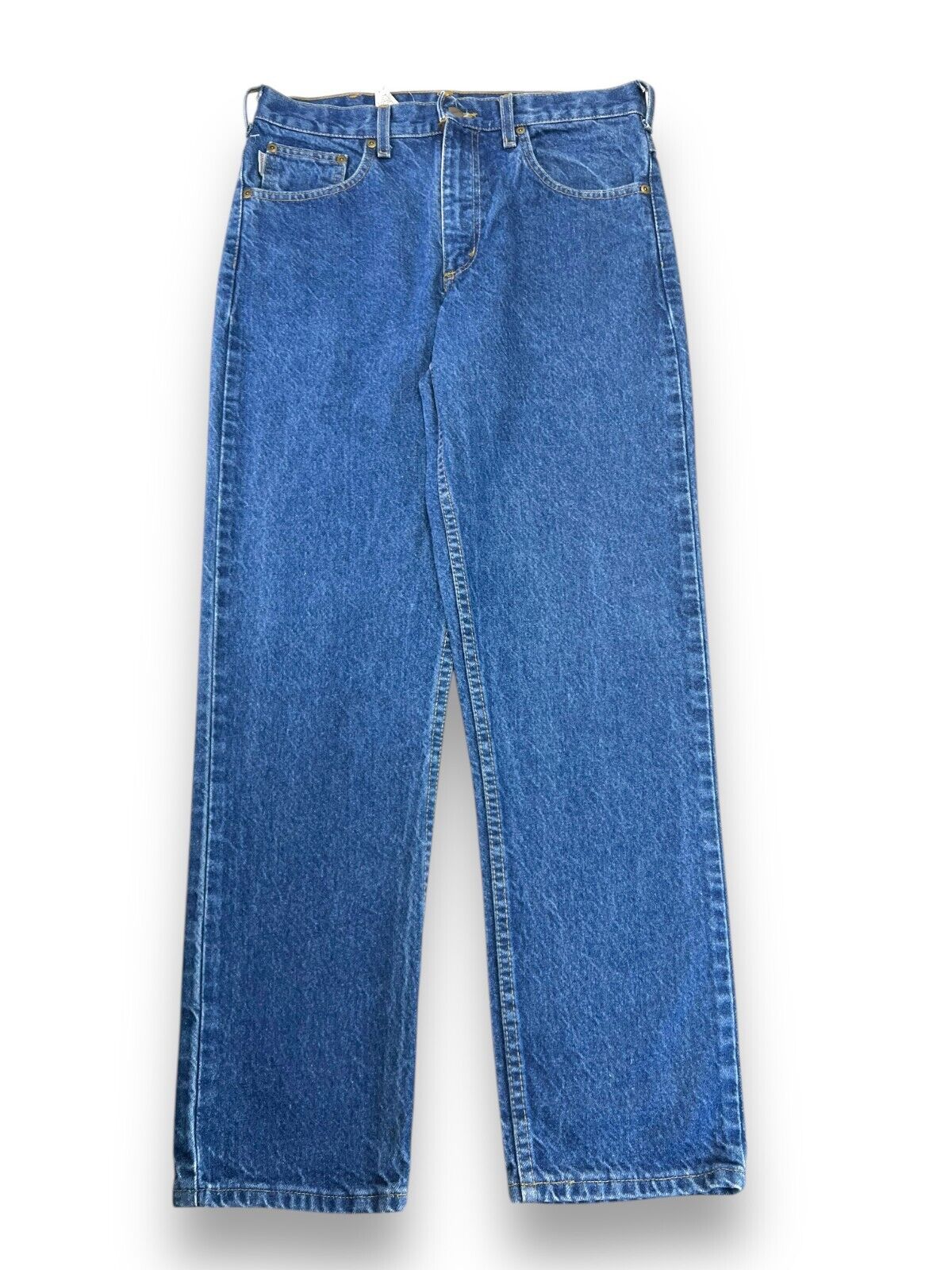 Vintage Carhartt Dark Wash Denim Workwear Pants Size 32W Blue B18 PRW