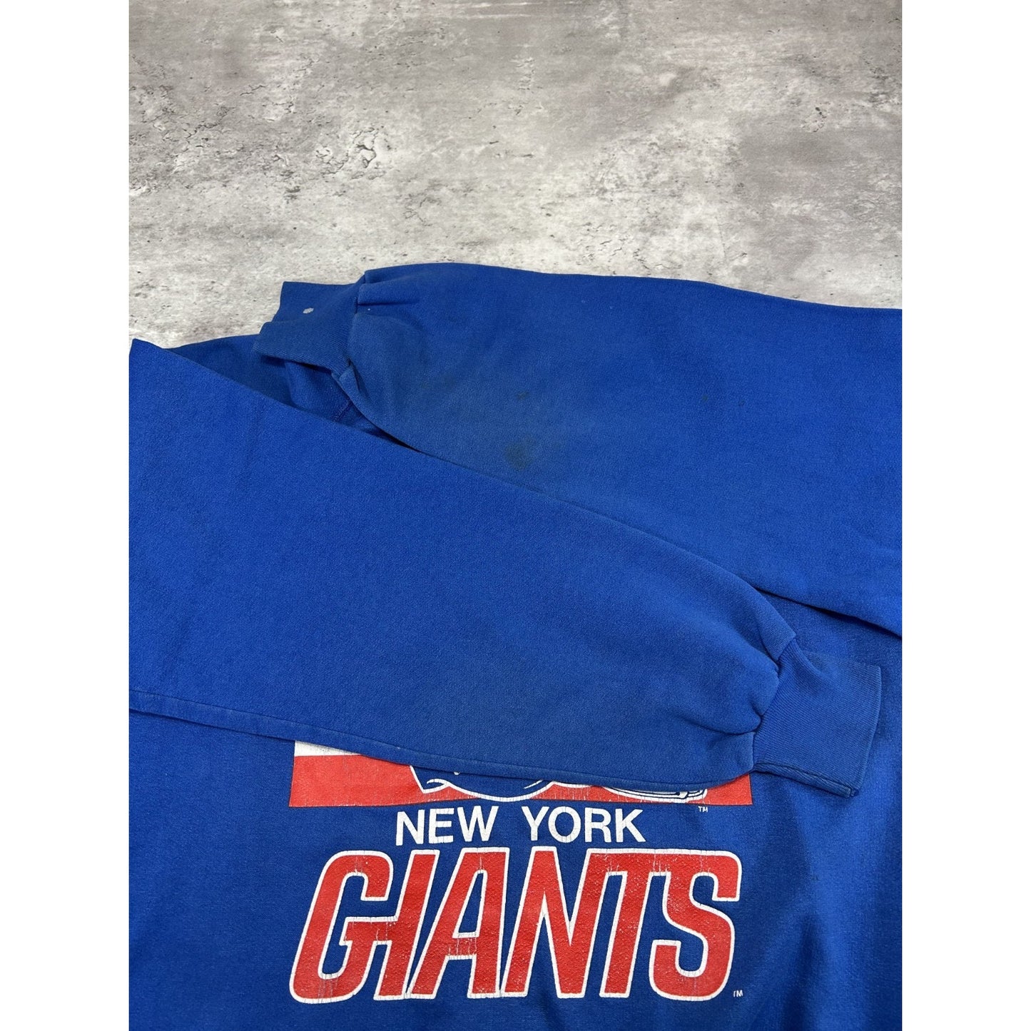 Vintage 1987 New York Giants NFL Super Bowl XXI Champs Helmet Sweatshirt Medium