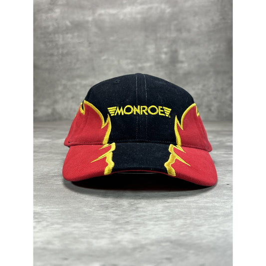 Vintage Monroe Embroidered Spellout Abstract Stitch Strapback Hat OSFA