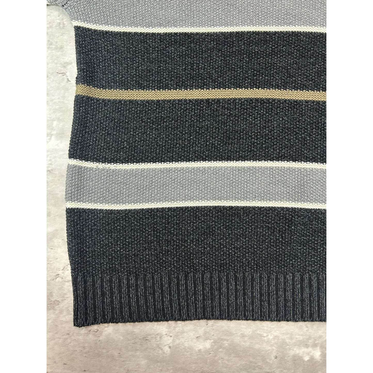 Vintage 90s Earth Tone Striped Pullover Knit Sweater Size Large
