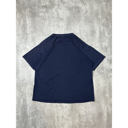 Vintage 80s Ron John Bowling Graphic Caricature T-Shirt Size XL Navy Blue