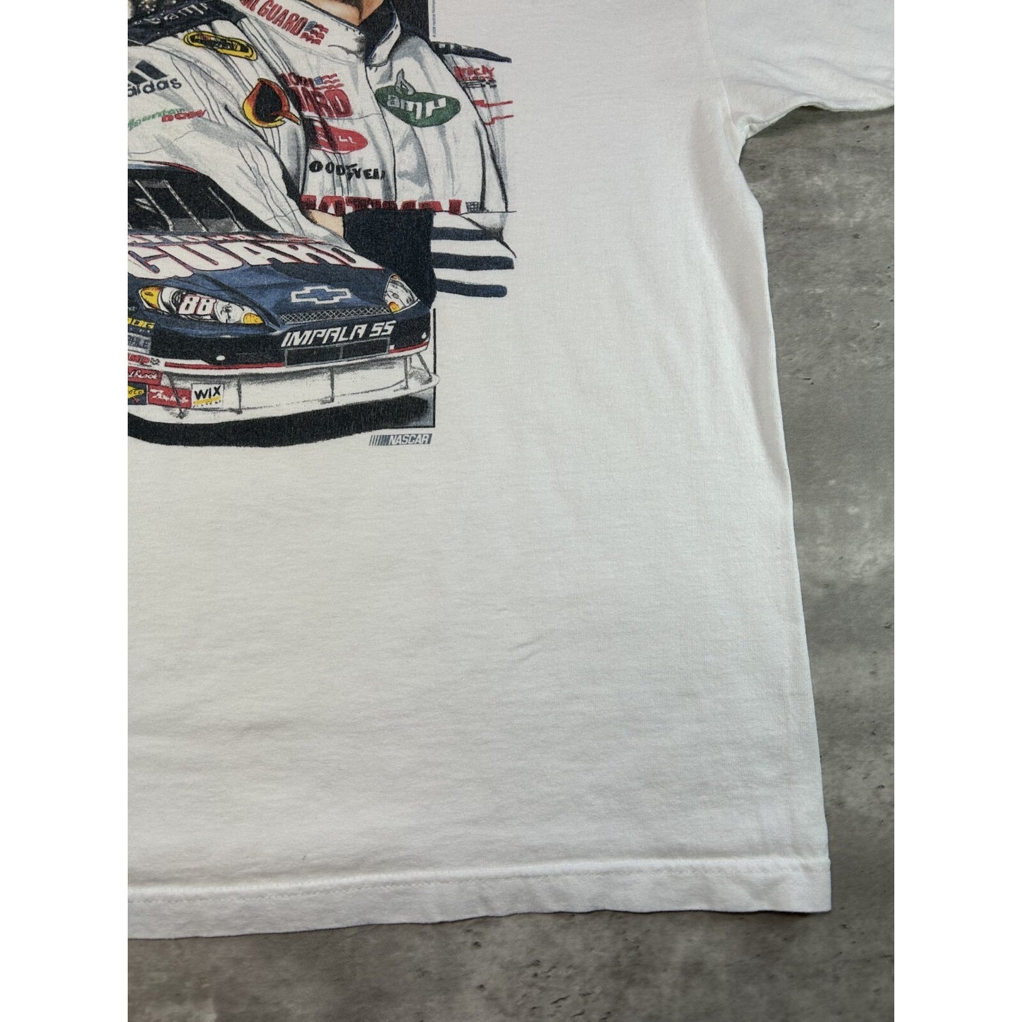 Dale Earnhardt Jr #88 Nascar Portrait Graphic Race T-Shirt Size XXL White