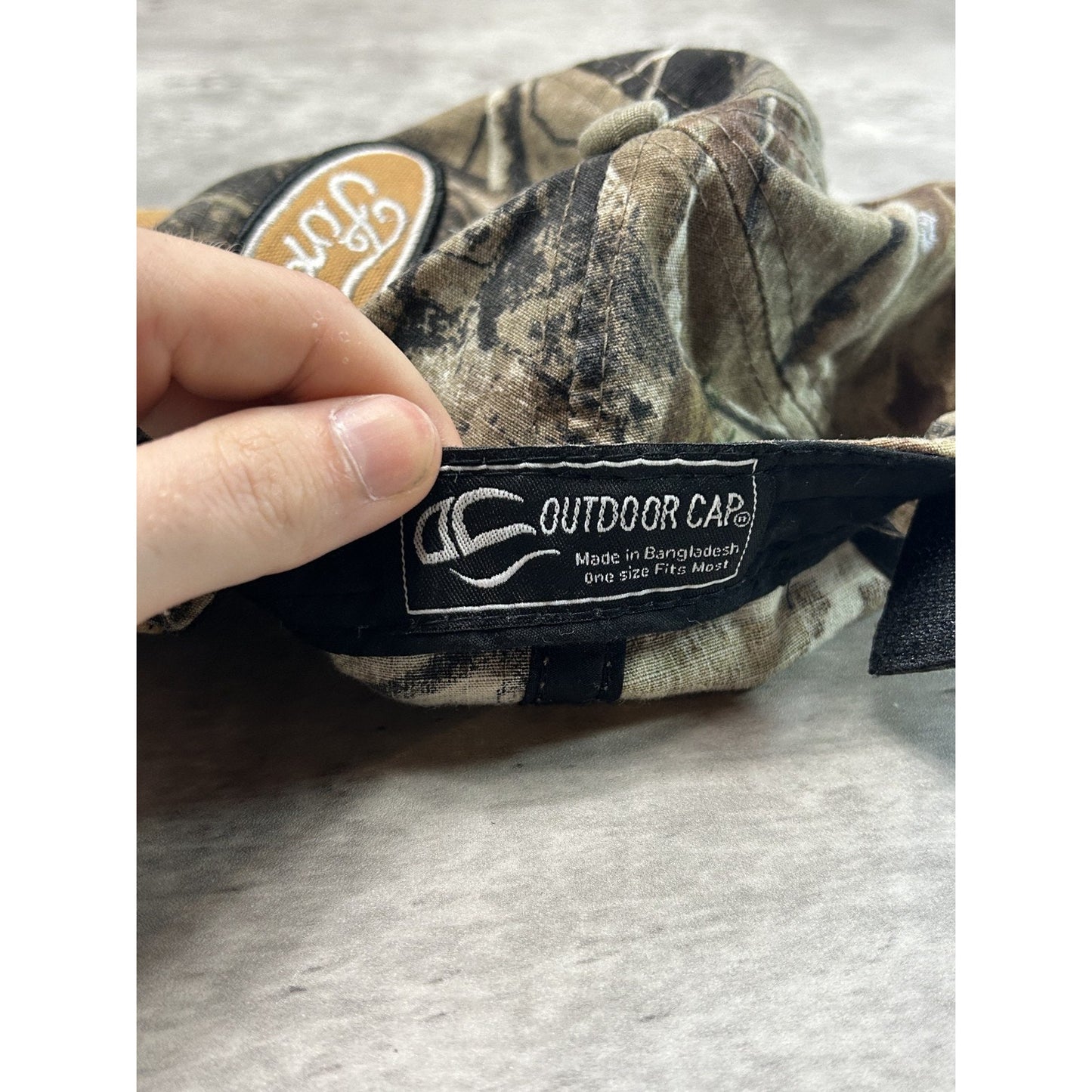 Vintage Ford Tree Camo Embroidered Logo Strapback Hat OSFA