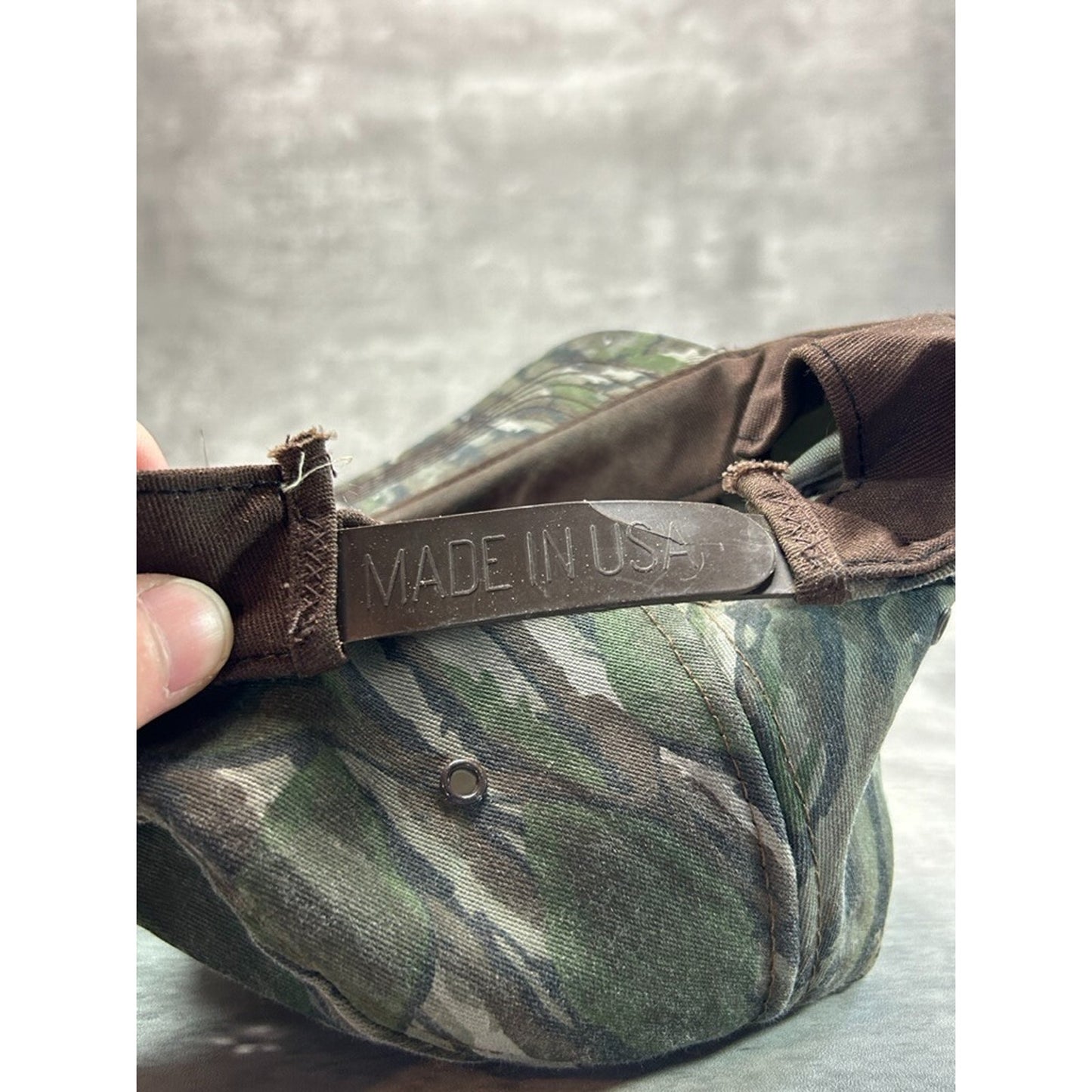 Vintage 80s/90s Drummond American Embroidered Camo Snapback Hat OSFA