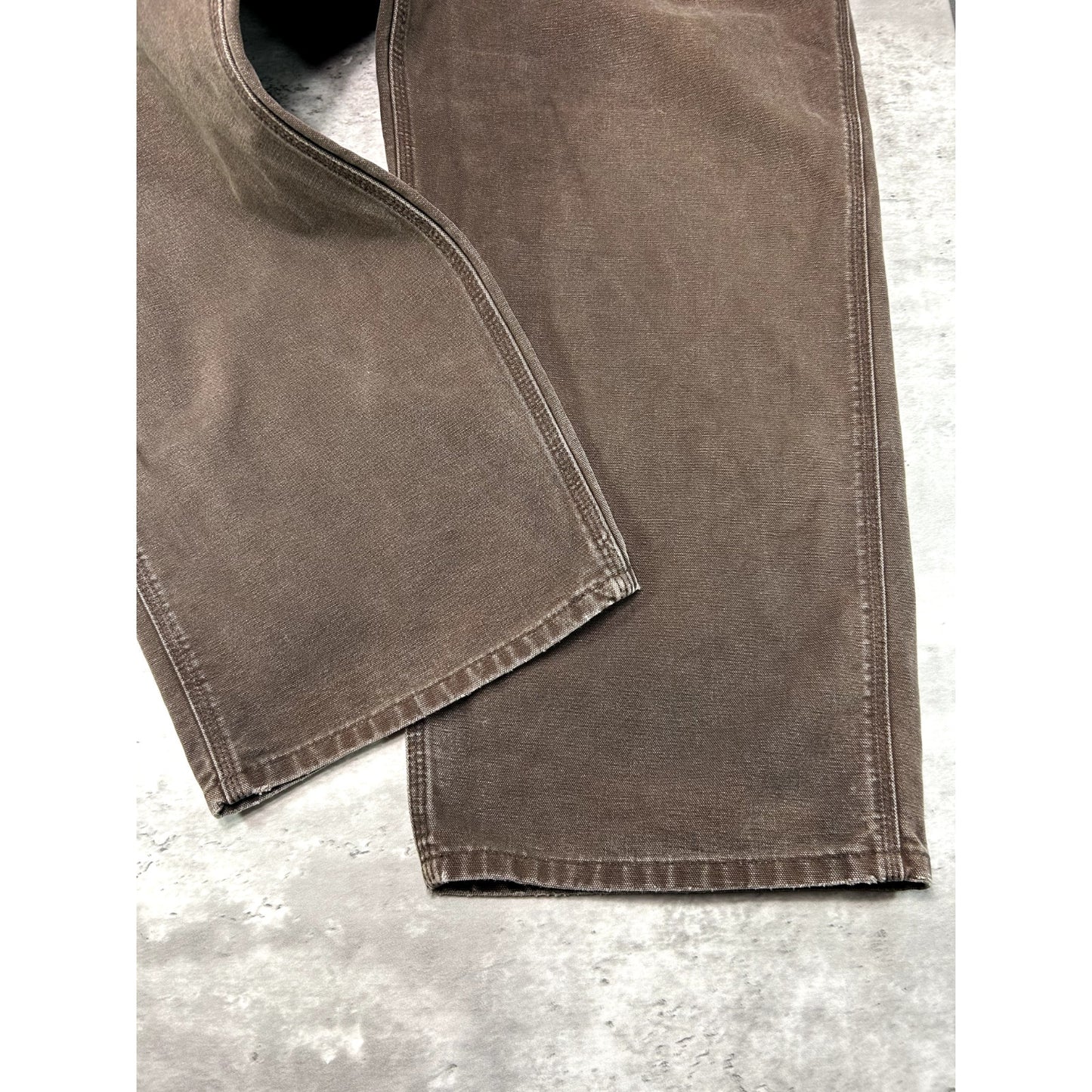 Vintage 90s Carhartt Original Dunagree Fit Canvas Work Wear Carpenter Pants Size 43W