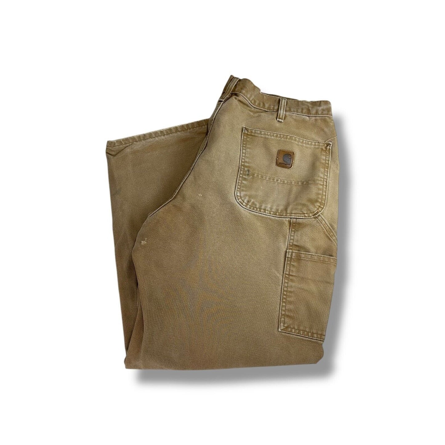Vintage Carhartt Dungaree Fit Canvas Workwear Carpenter Pants Size 34 B11 BRN