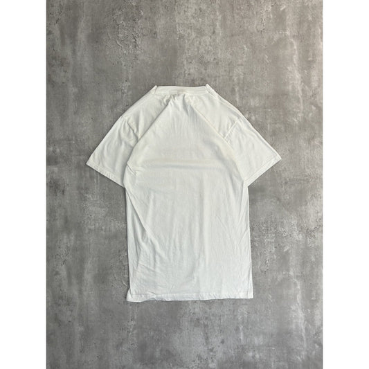 Vintage Ducati Motorcycle Spellout Graphic T-Shirt Size Large White