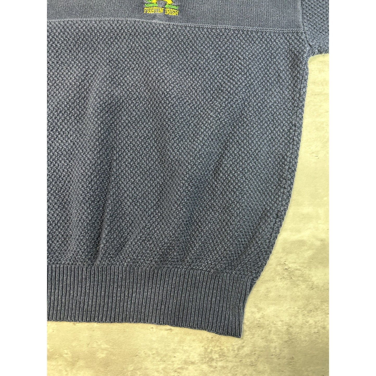 Vintage 90s Notre Dame Fighting Irish Pullover Knit Sweater Size Large