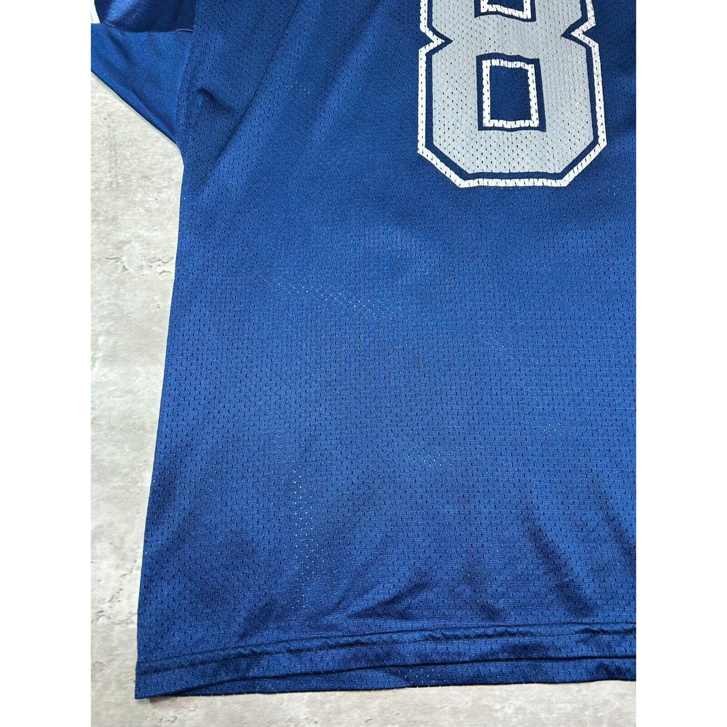Vintage 90s Troy Aikman Dallas Cowboys NFL Wilson Football Jersey Size XL Blue