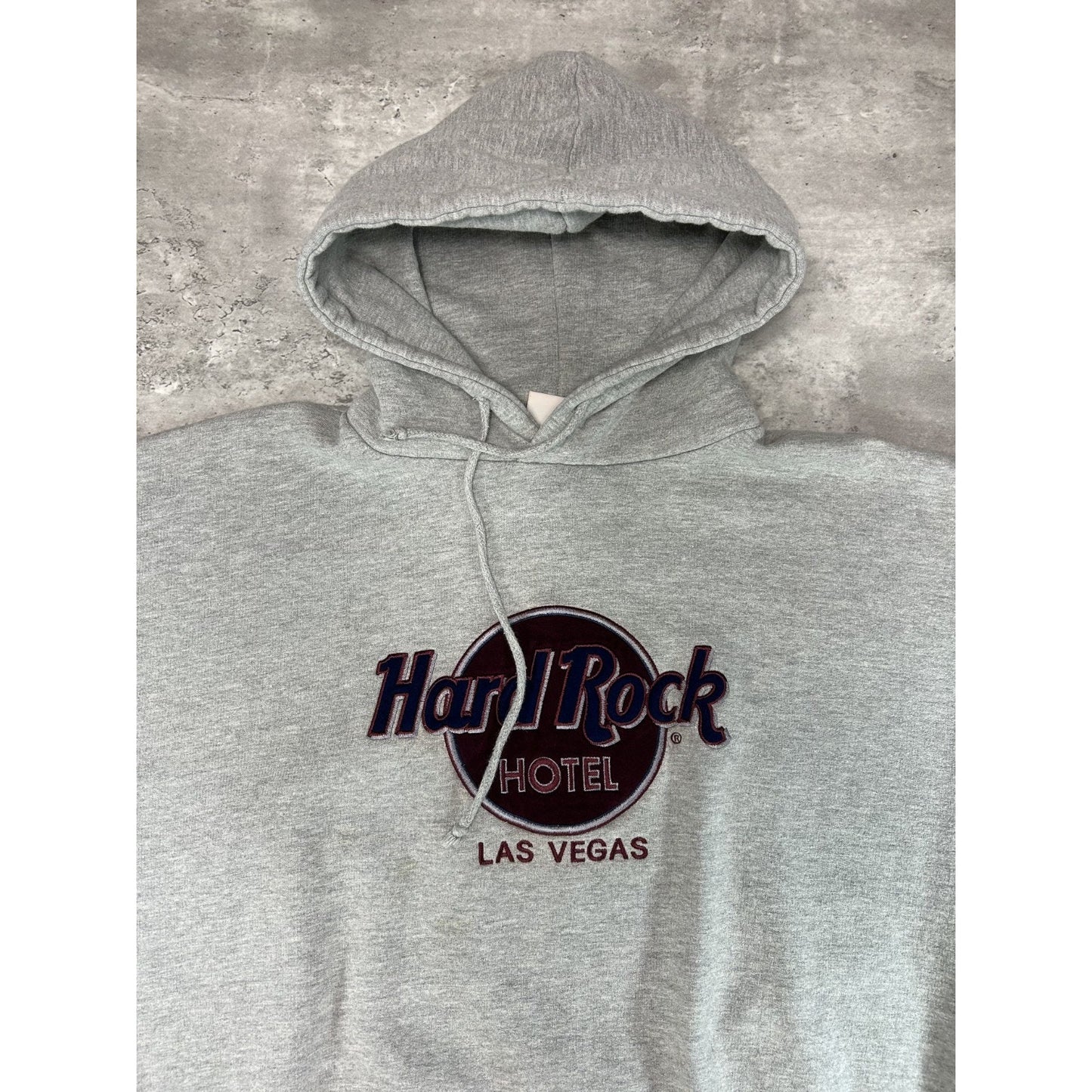 Vintage Hard Rock Cafe Las Vegas Hooded Destination Sweatshirt Size Small Gray