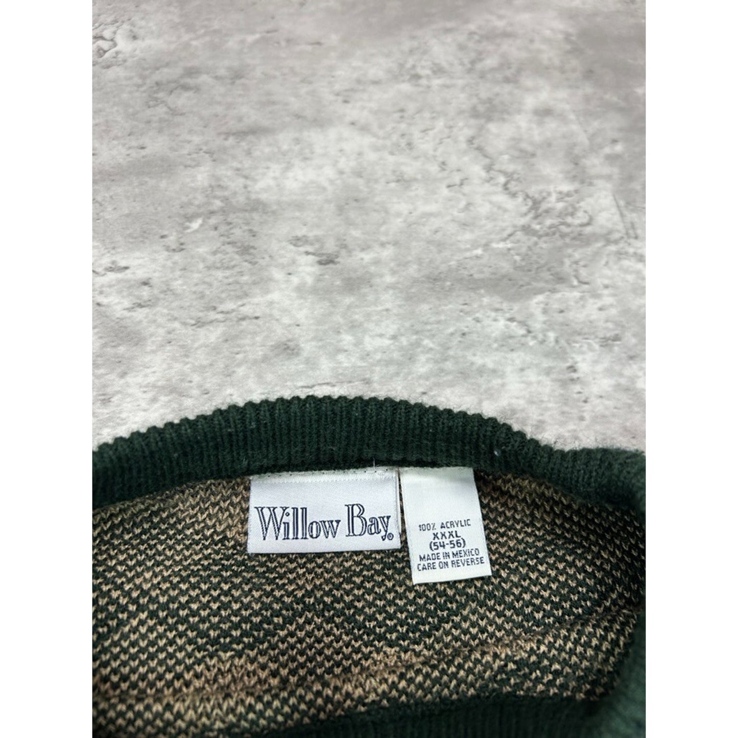 Vintage 90s Willow Bay Diamond Print Pullover Knit Sweater Size XXXL