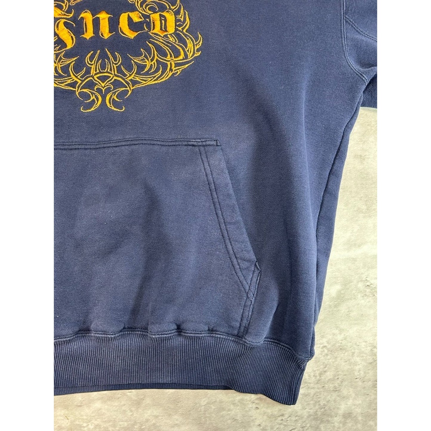 Vintage Y2K JNCO Embroidered Spellout Pullover Hooded Sweatshirt Size Medium