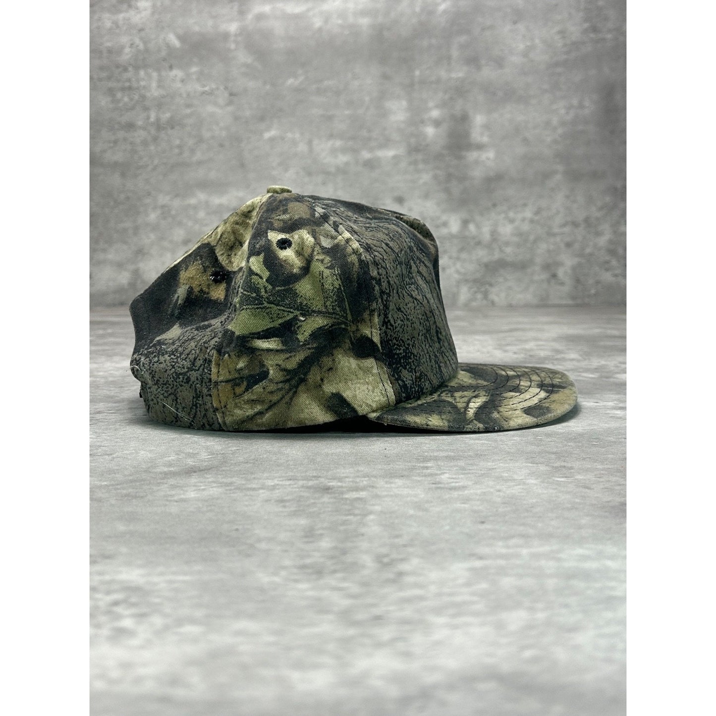 Vintage 90s Cabela Tree Camo Hunting Snapback Hat OSFA