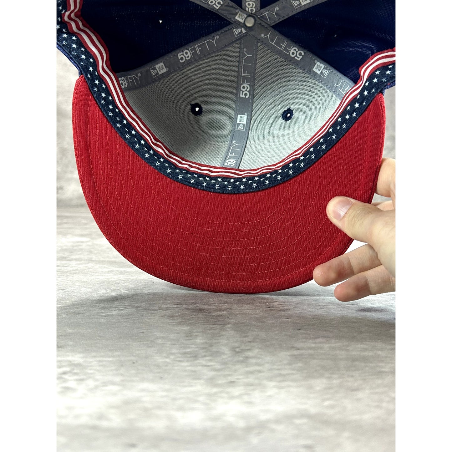 Chicago Cubs MLB 4th Of July American Flag Logo Baseball Fitted Hat 7 1/2