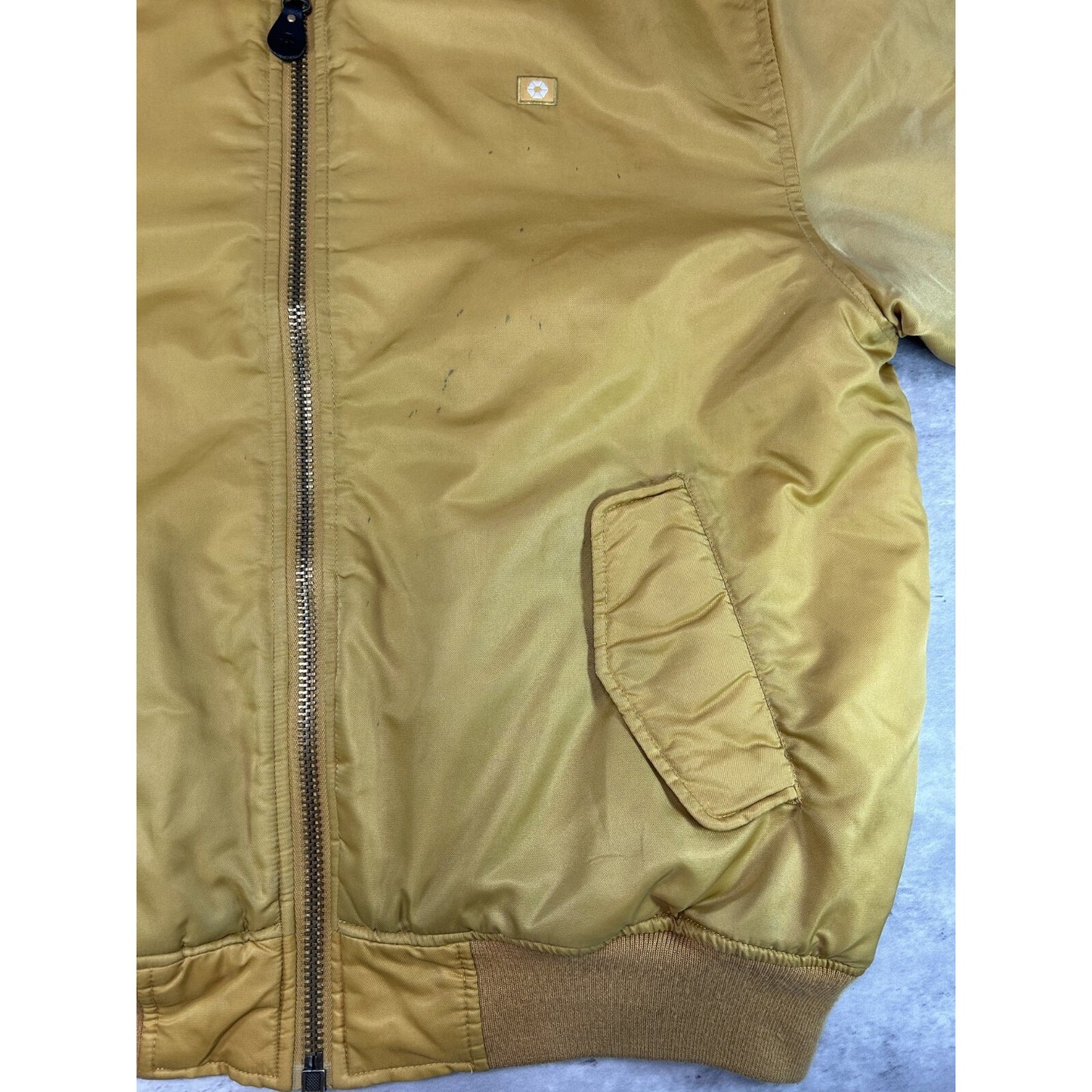 Vintage Y2K Southpole Nylon Full Zip Bomber Jacket Size XL Yellow