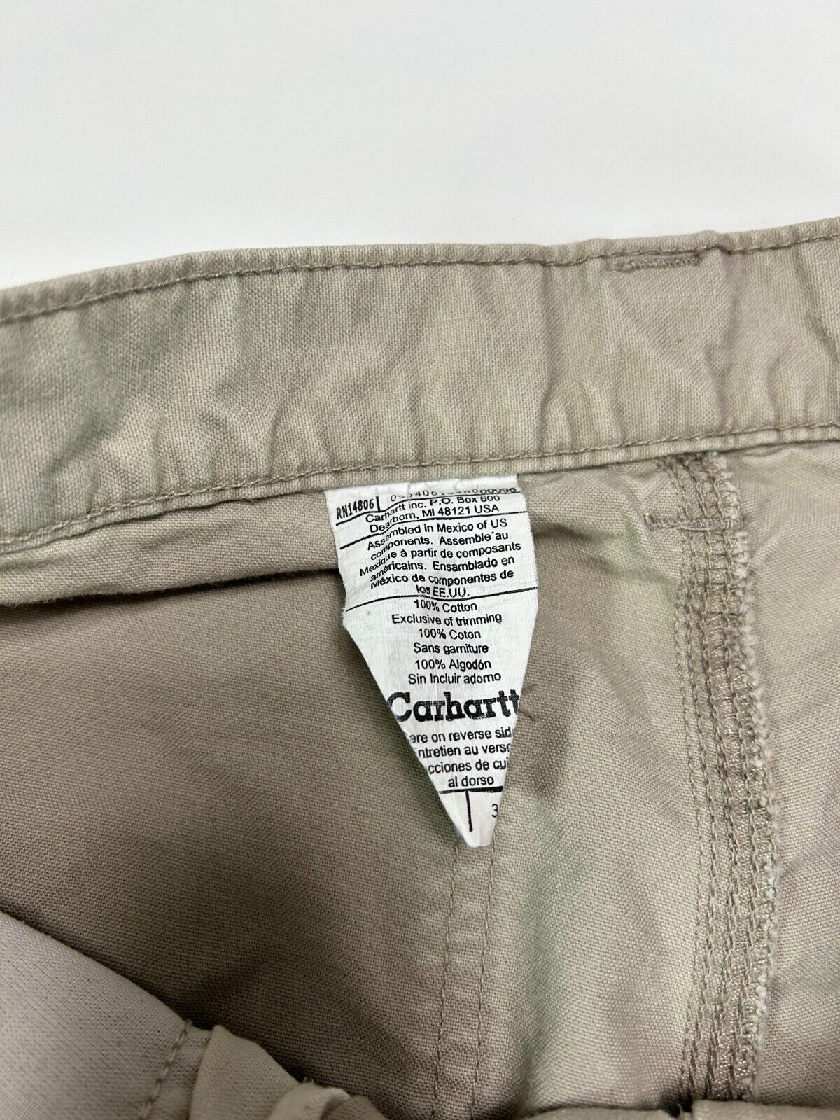 Vintage Carhartt Canvas Workwear Carpenter Pants Size 31W Tan