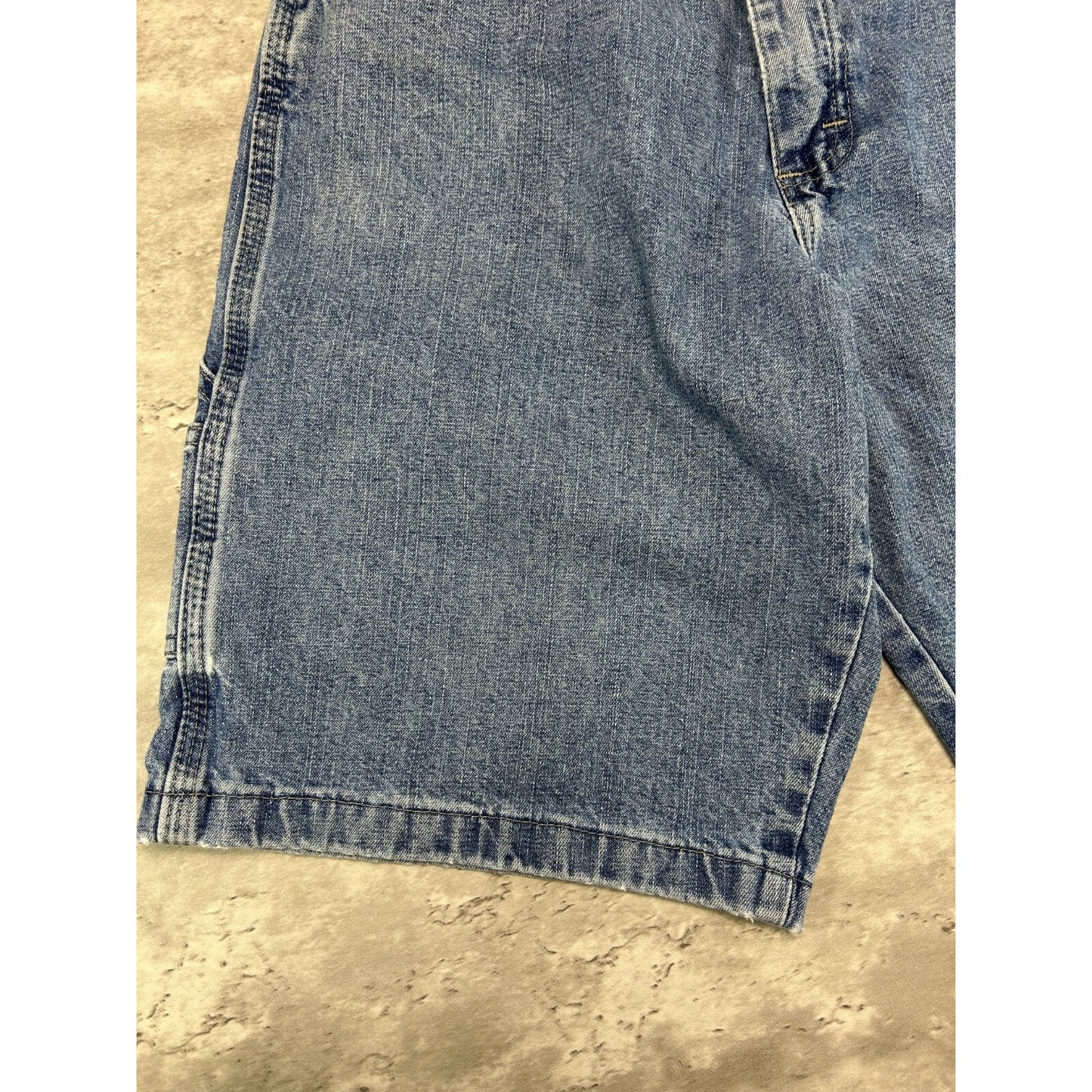 Vintage Wrangler Light Wash Denim Workwear Carpenter Shorts Size 31 Blue