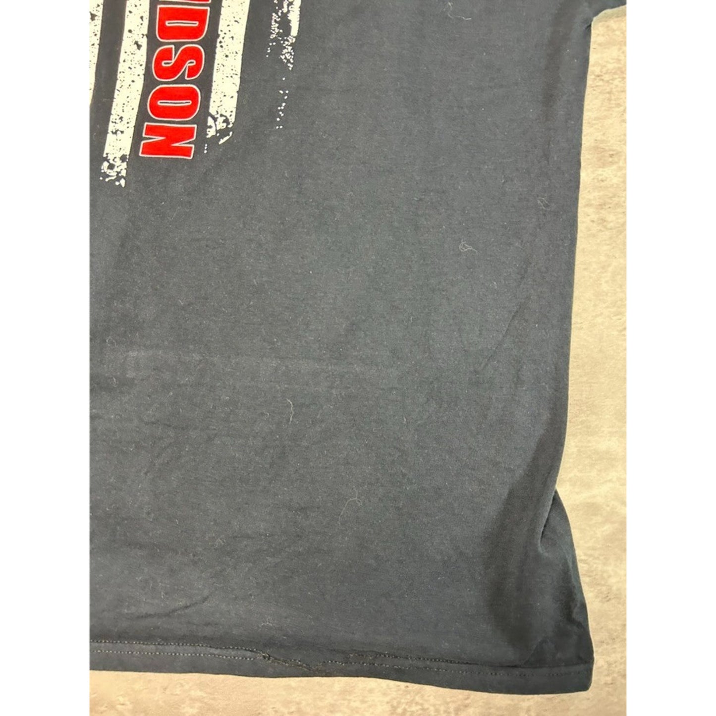 Vintage Harley Davidson American Flag skull Graphic T-Shirt Size 2XL Black