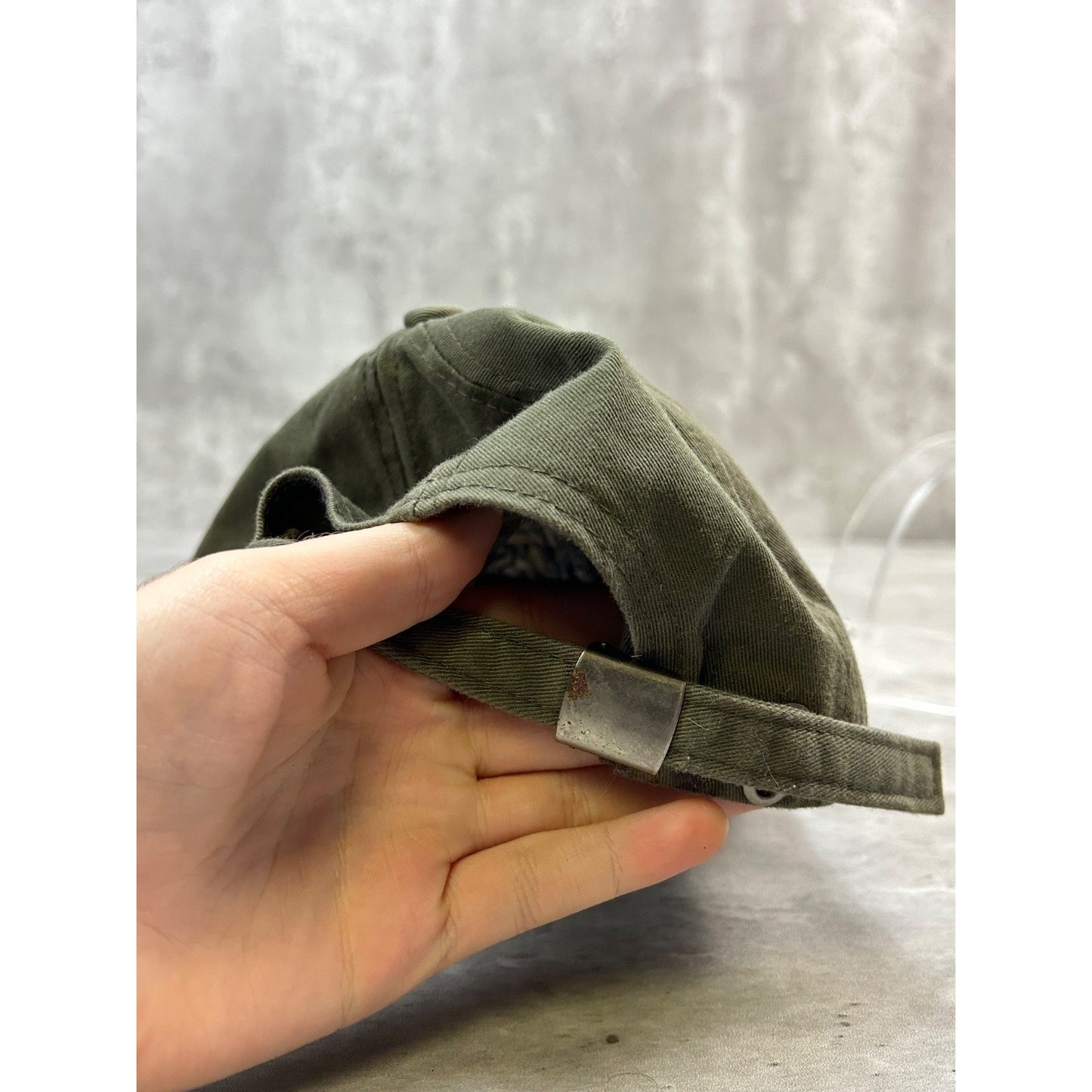 Vintage Busch Bass Fishing Embroidered Spellout Beer Promo Strapback Hat OSFA