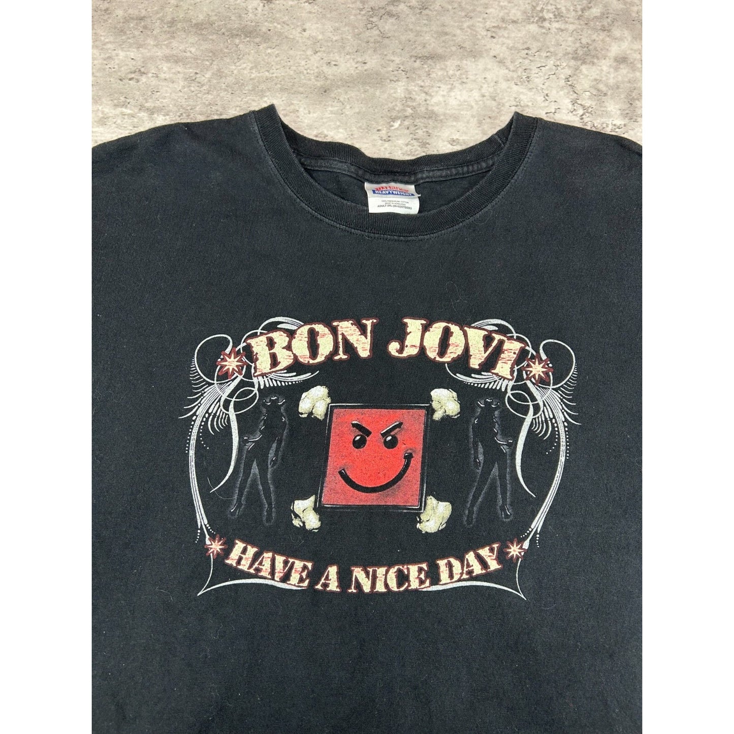 Vintage 2005 Bon Jovi Have A Nice Day Rock Music Tour Band T-Shirt Size XXL