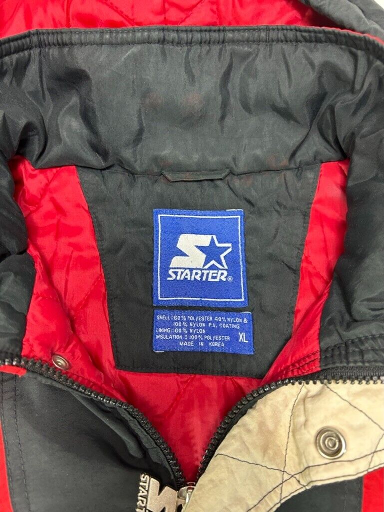 Vintage 90s Nebraska Cornhuskers NCAA Insulated Starter Full Zip Jacket Size XL