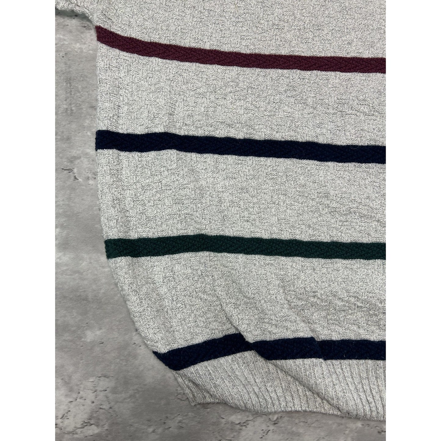 Vintage Cape Isle Knitters Striped Pullover Knit Sweater Size XL